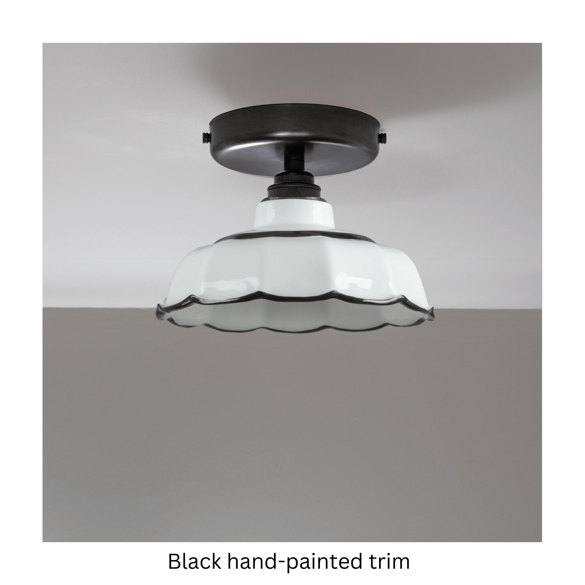 BATHROOM Avalon Hand-painted Trim Flush Mount Light
