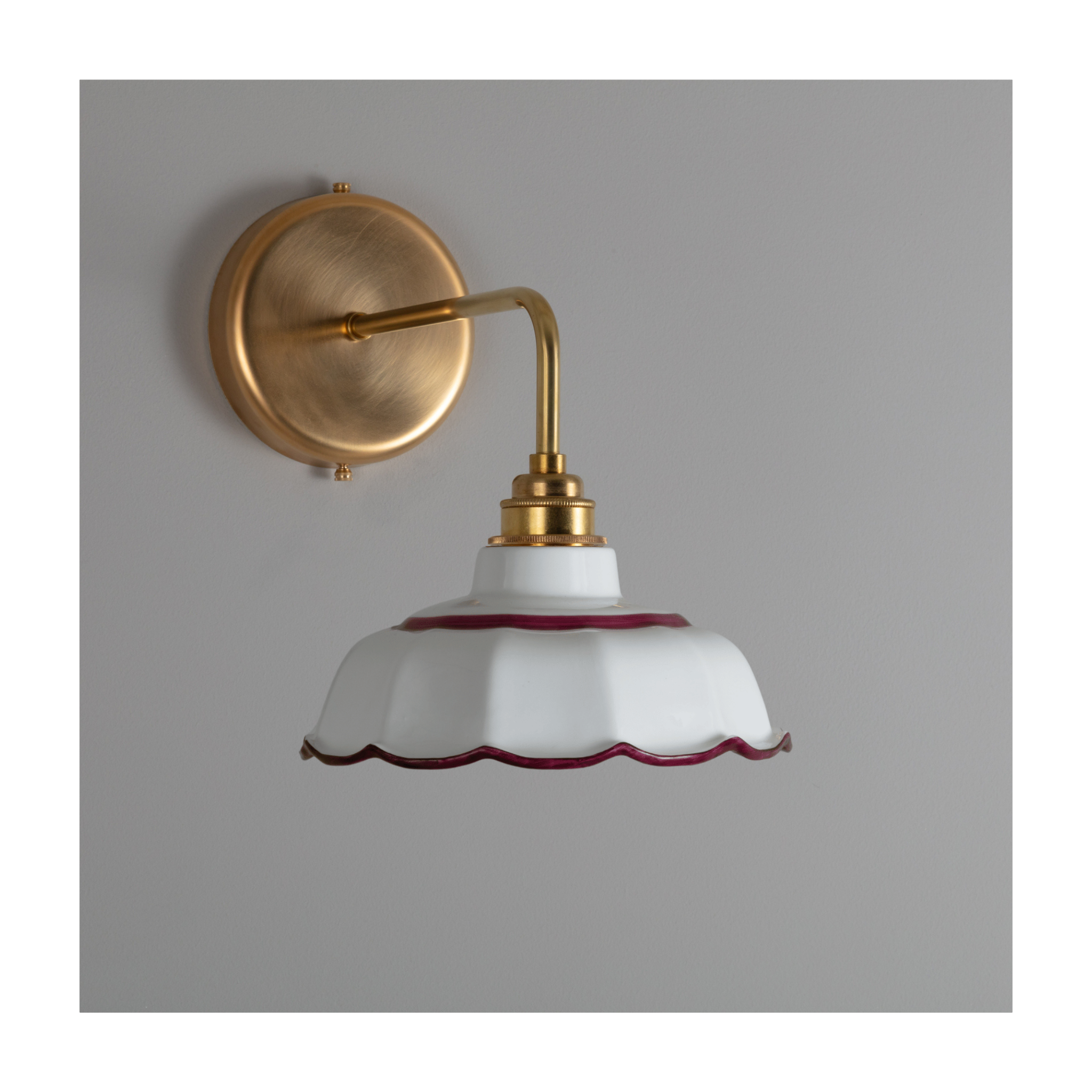 BATHROOM Claret Avalon Hand-painted Trim Wall Light