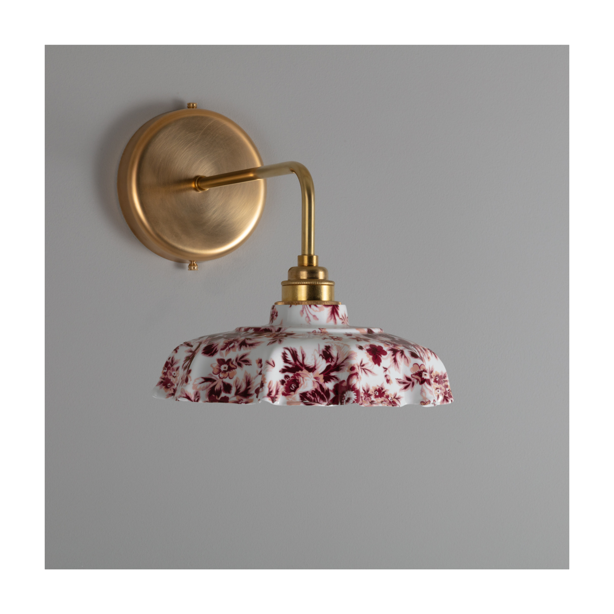 Campbell Claret Epoque Florale Pattern Wall Light