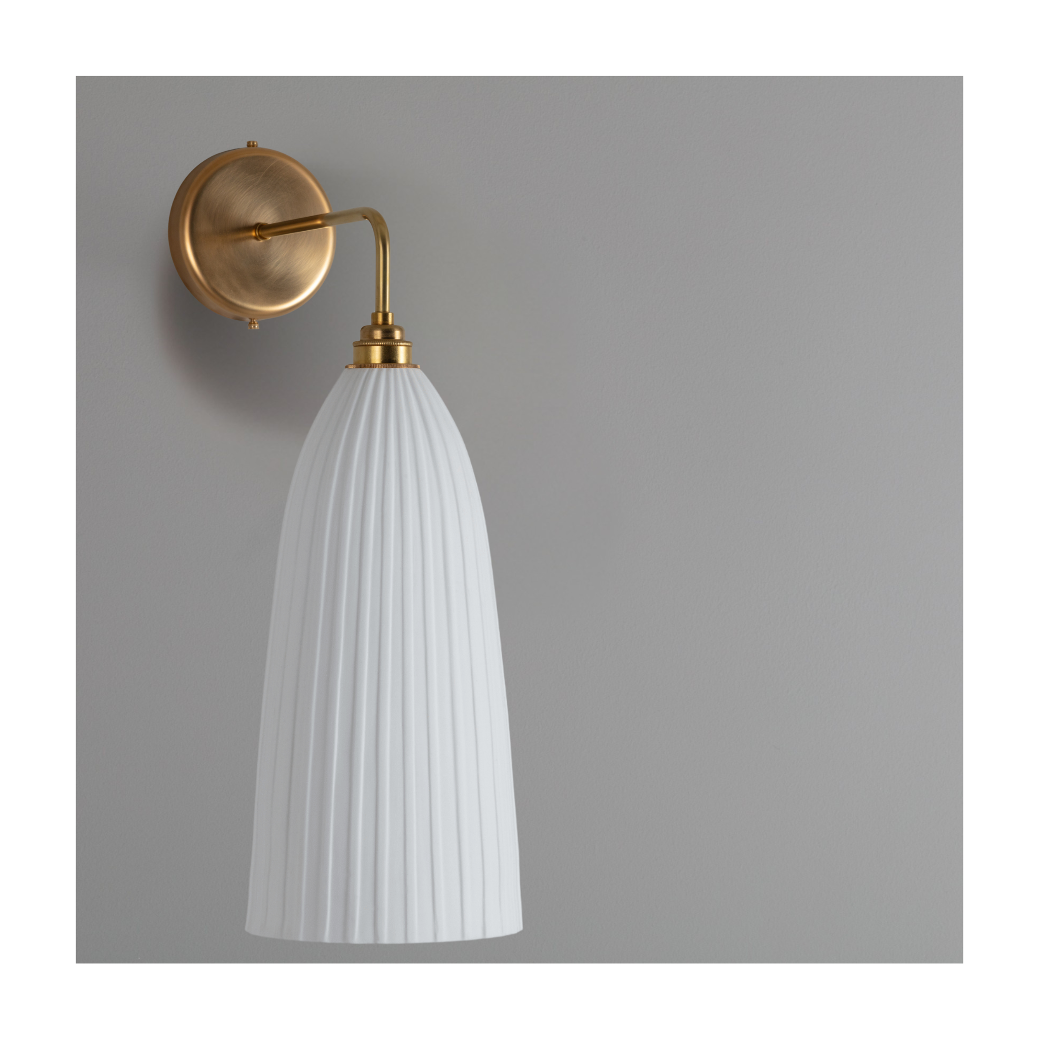 Tall Rushton Fine Bone China Wall Light - White