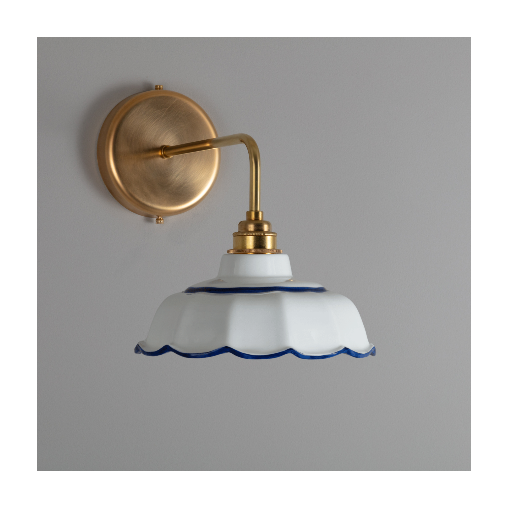 Avalon Hand-painted Delft Trim Wall Light