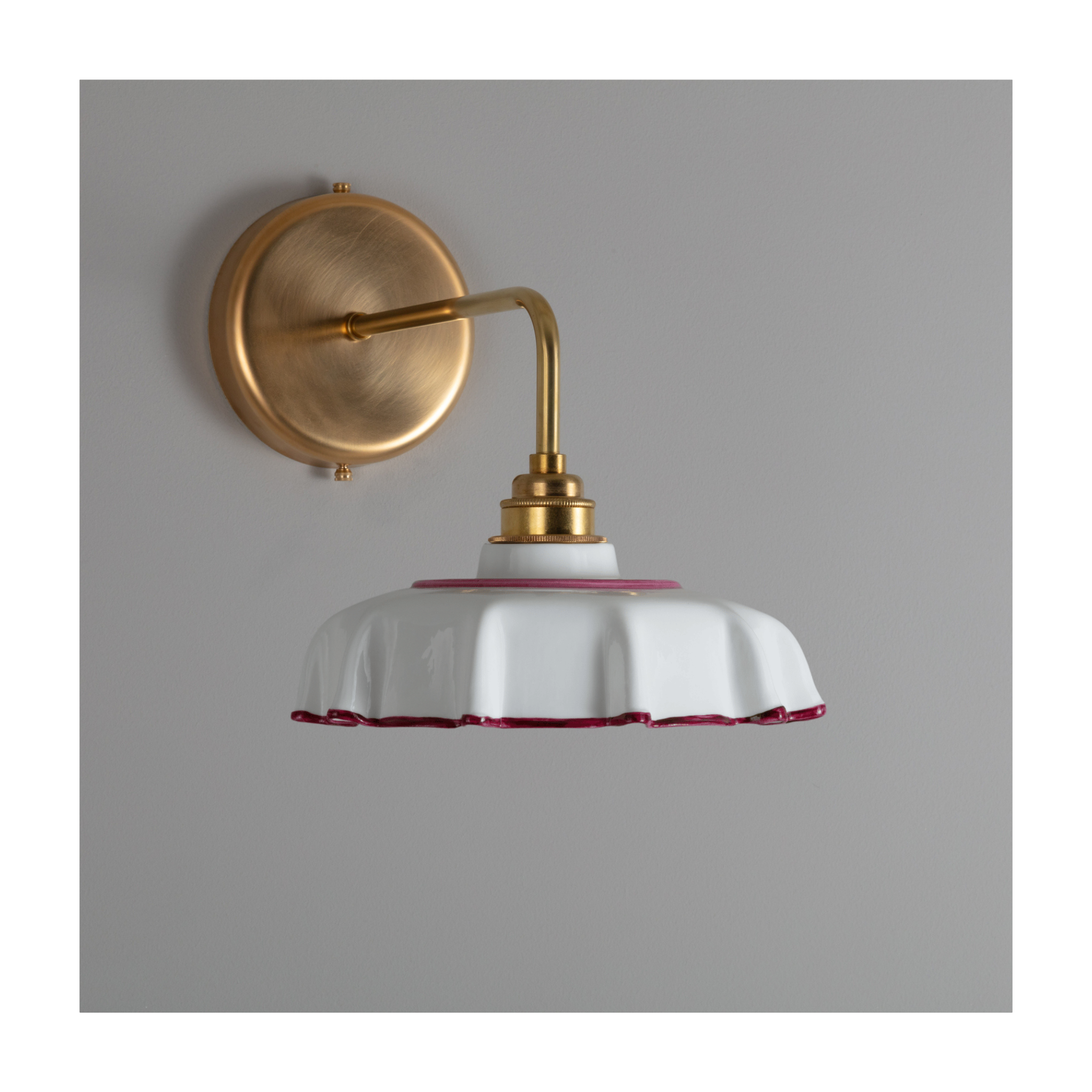 Campbell Claret Hand-painted Trim Wall Light