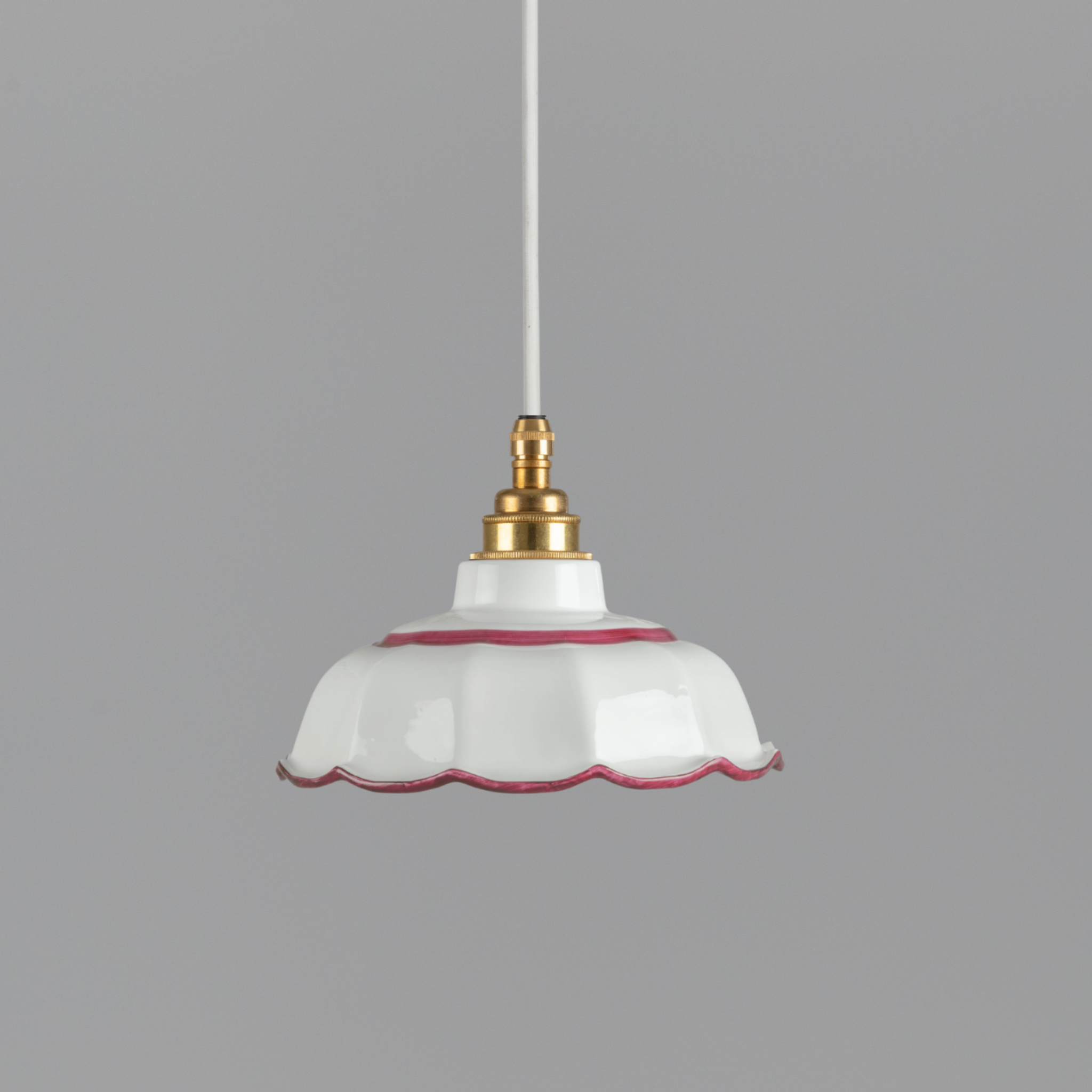 Avalon Claret Hand-painted Trim Pendant