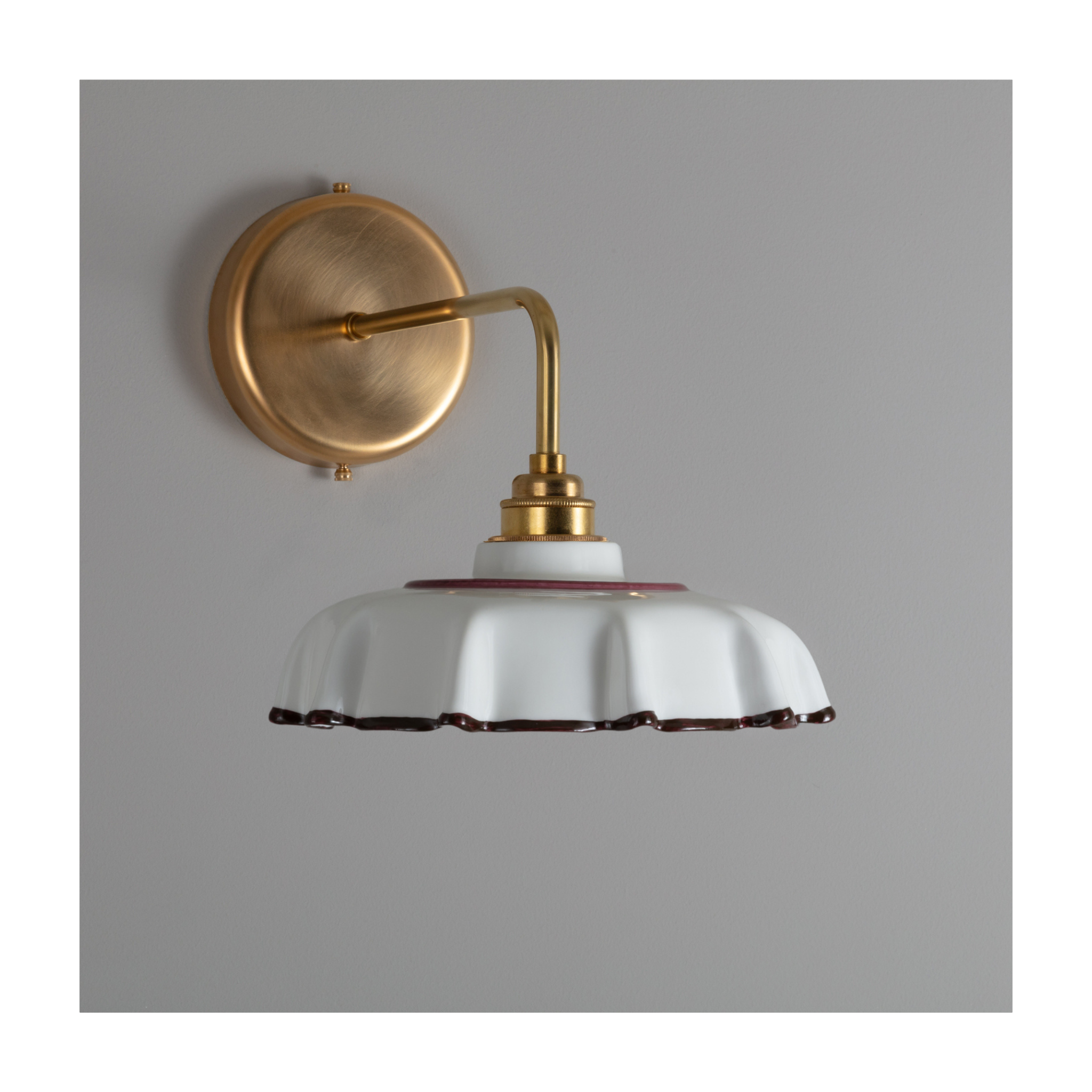 BATHROOM Chocolate Campbell Hand-painted Trim Wall Light