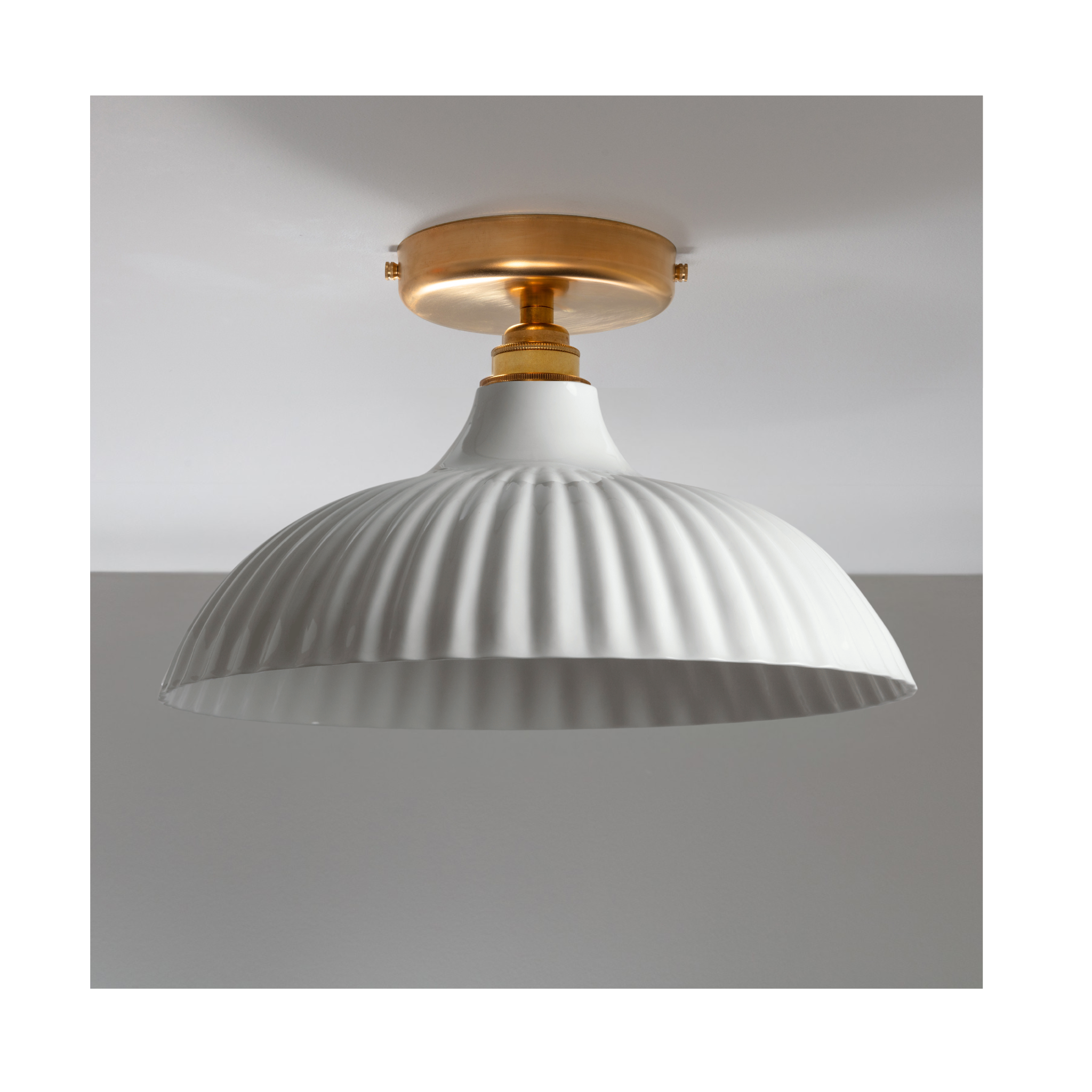 BATHROOM Rialto White Flush Mount Light