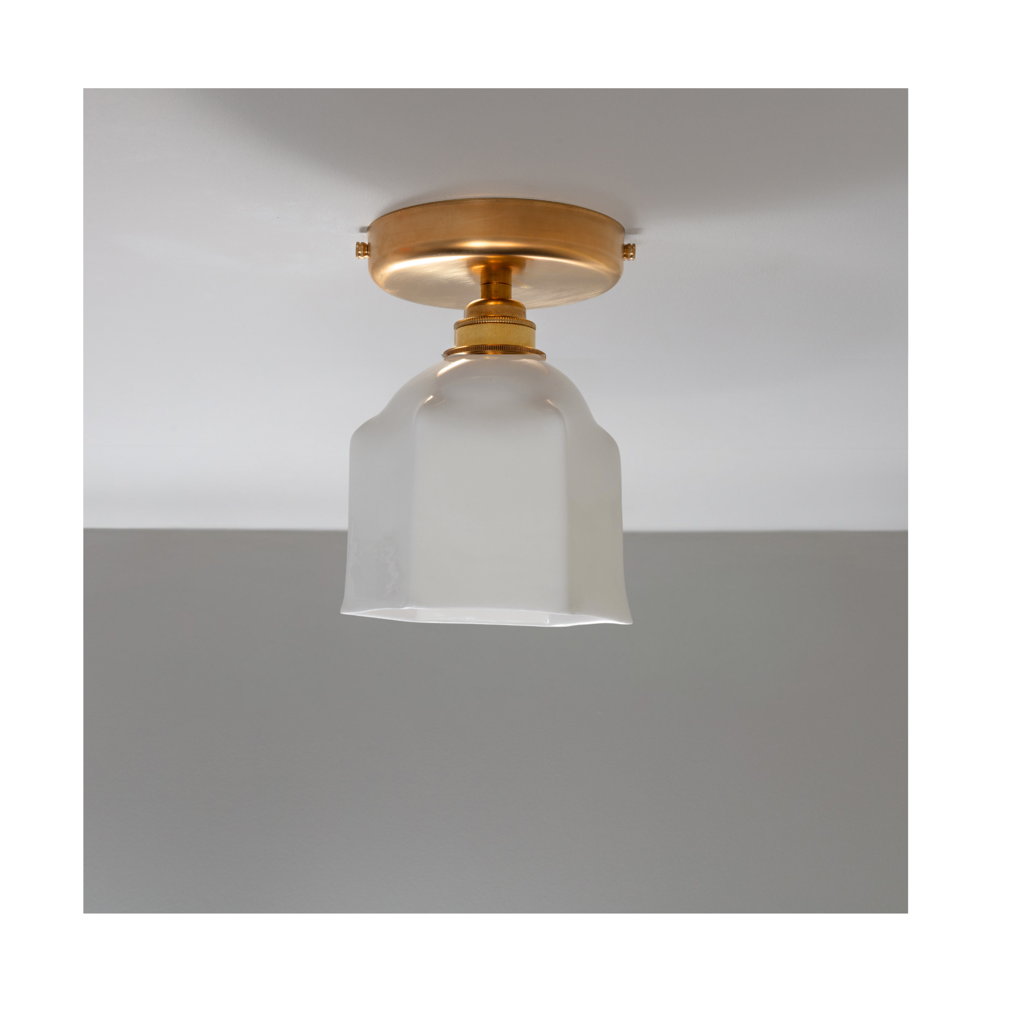 Raglan Flush Mount Fine Bone China Ceiling Light