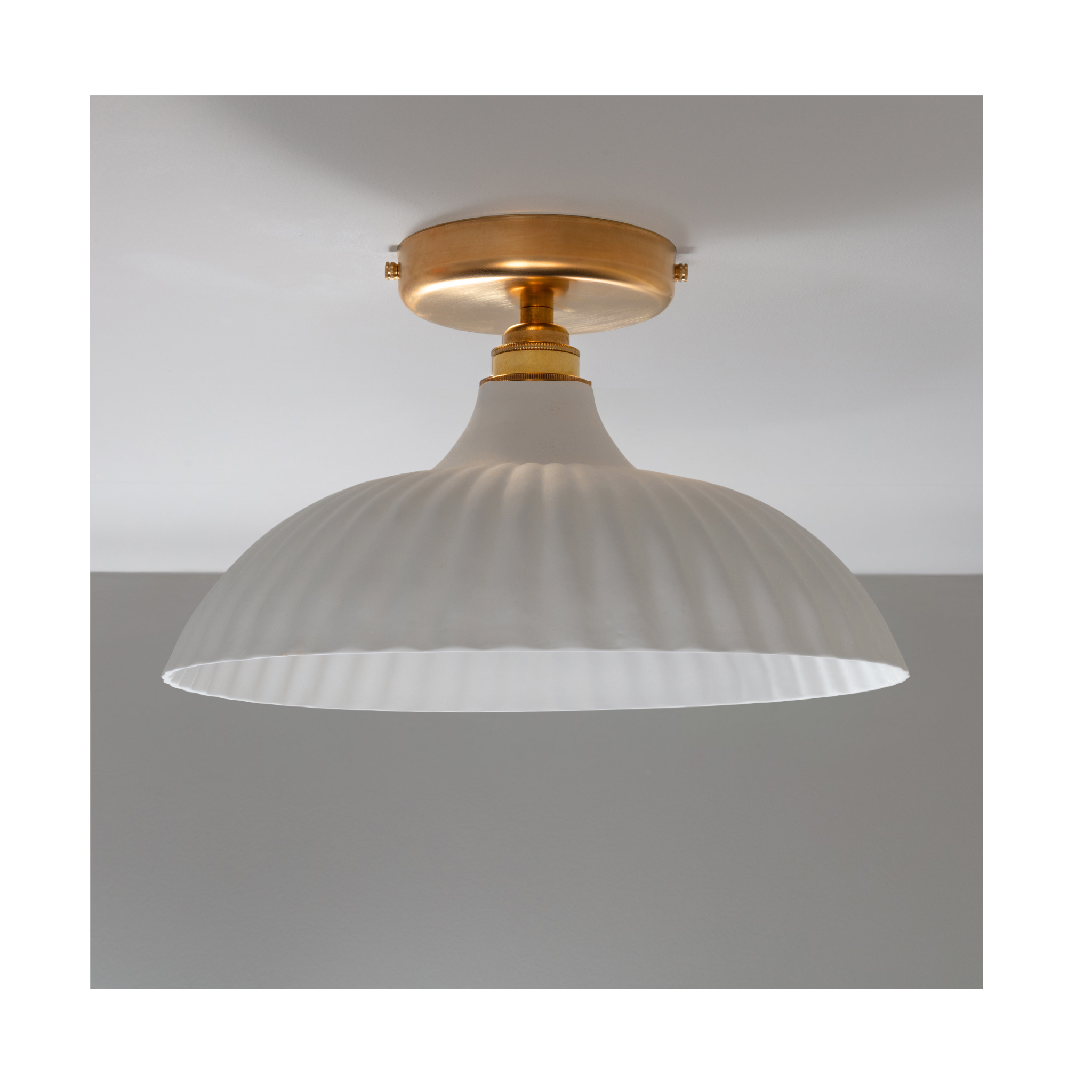 BATHROOM Rialto White Flush Mount Light
