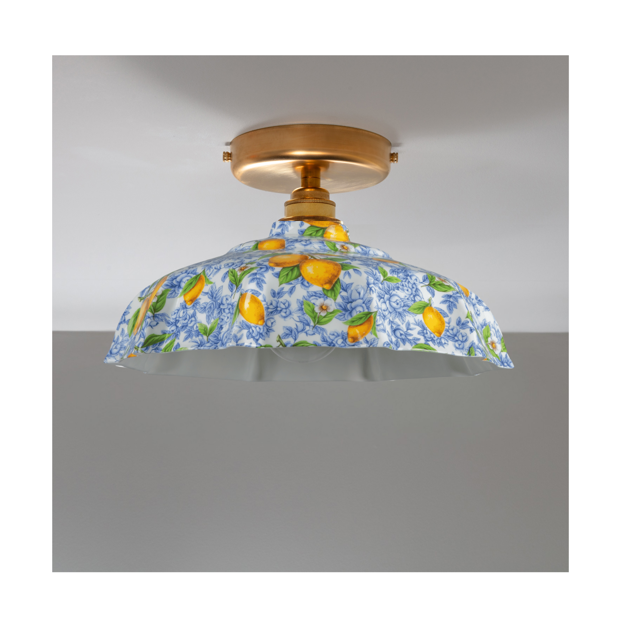 BATHROOM Citroens d'Azur Campbell Pattern Flush Mount Light
