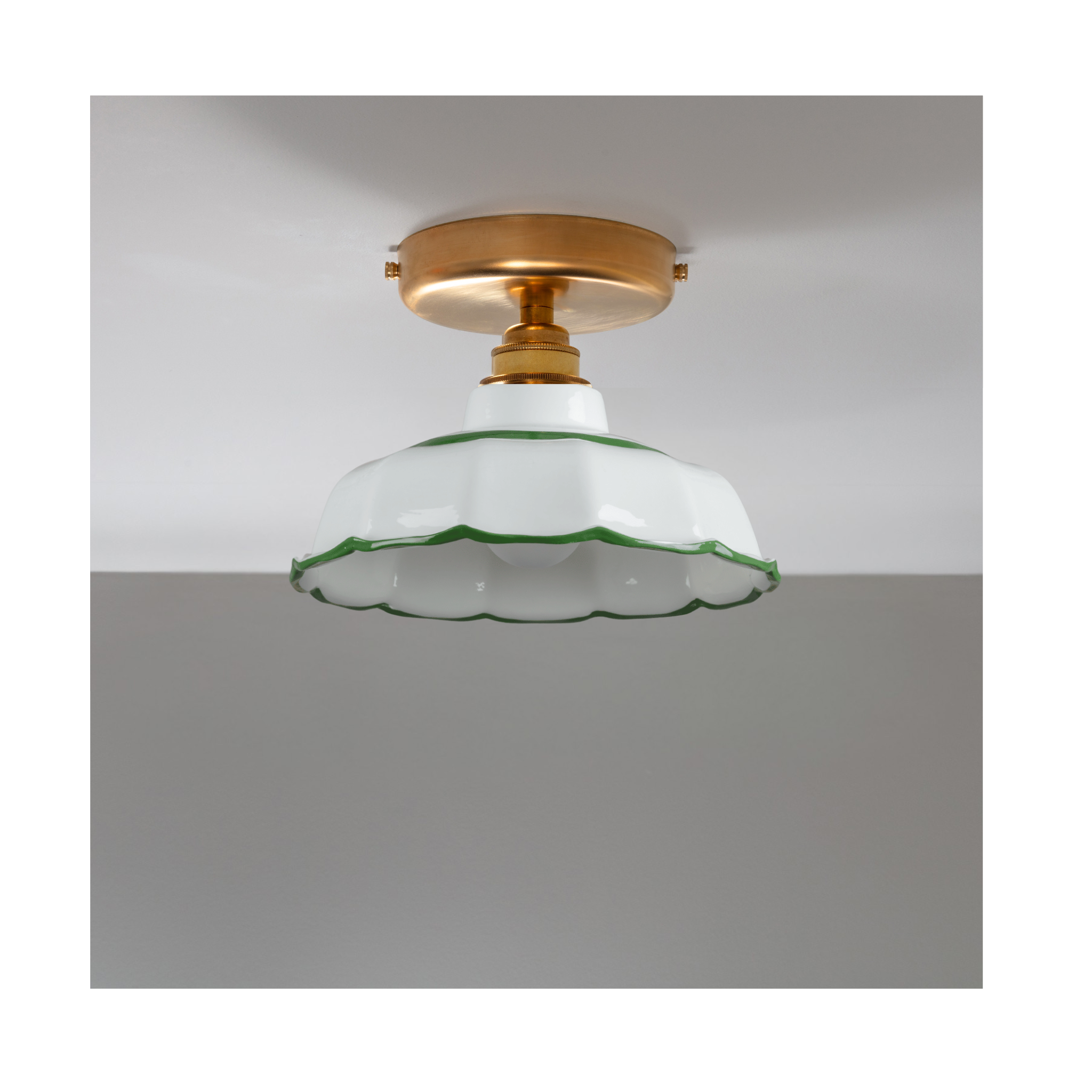 BATHROOM Avalon Hand-painted Trim Flush Mount Light