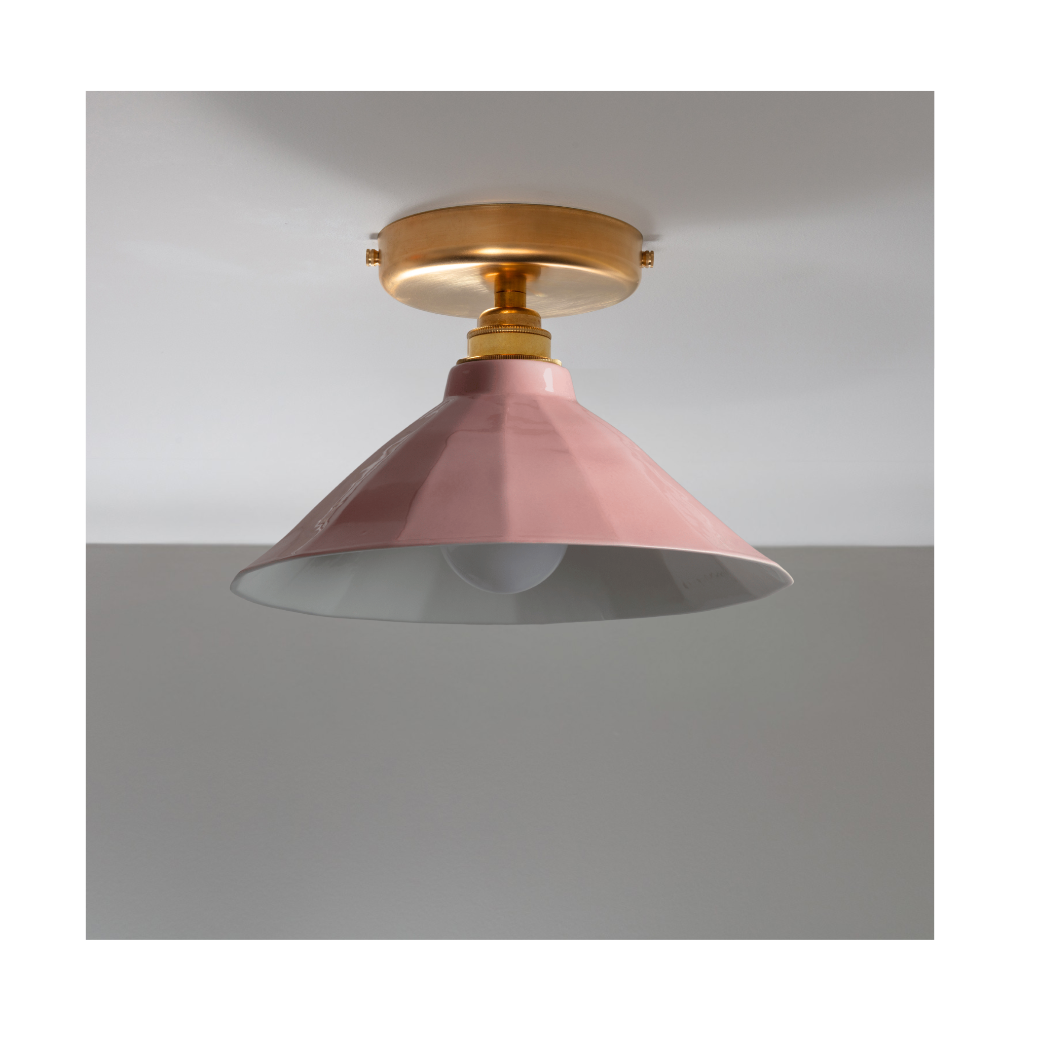 Adelaide Rose Gloss Colour Flush Mount Light