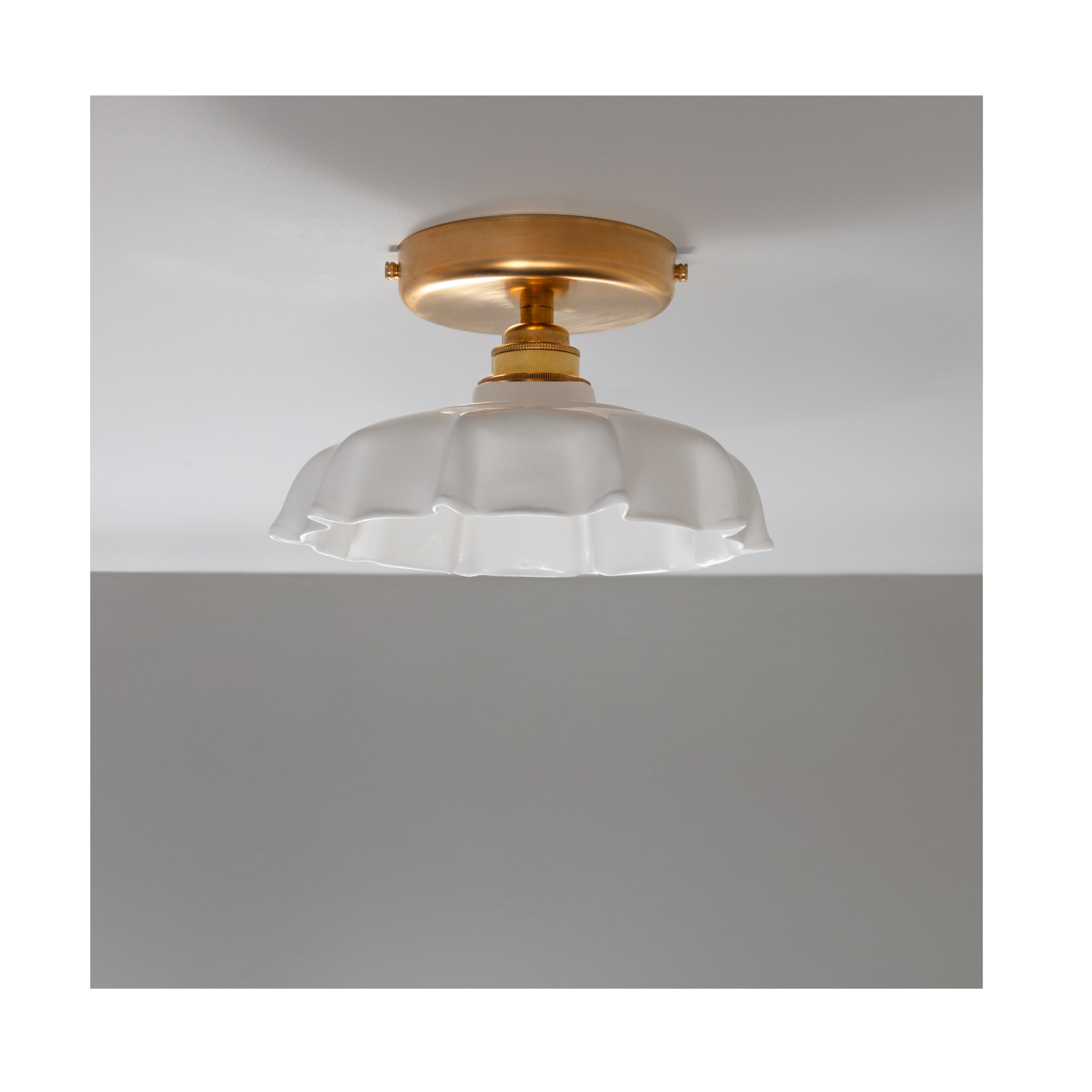 BATHROOM Campbell White Flush Mount Light