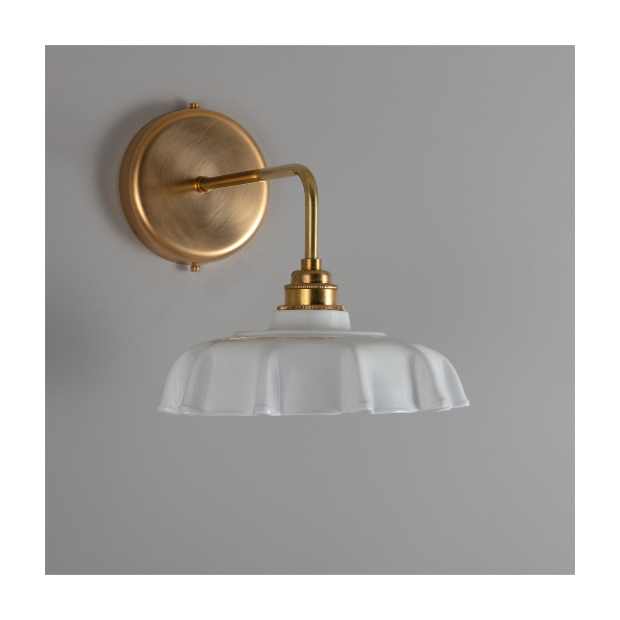 Campbell Fine Bone China Wall Light - White