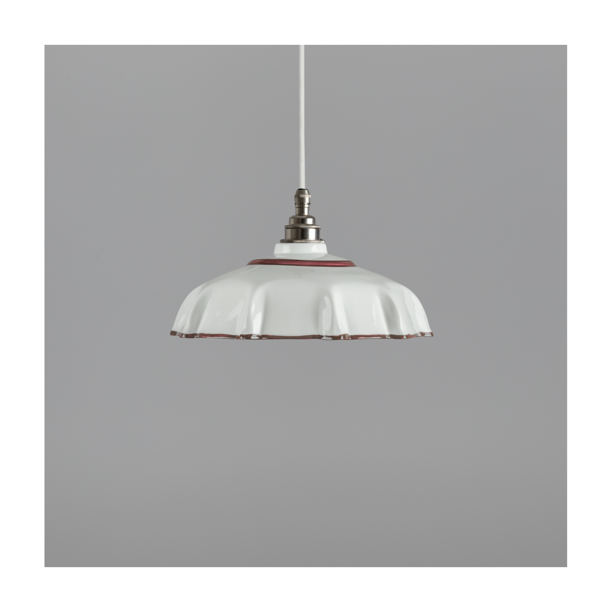 Campbell Bone China Pendant with Chocolate Hand-Painted Trim