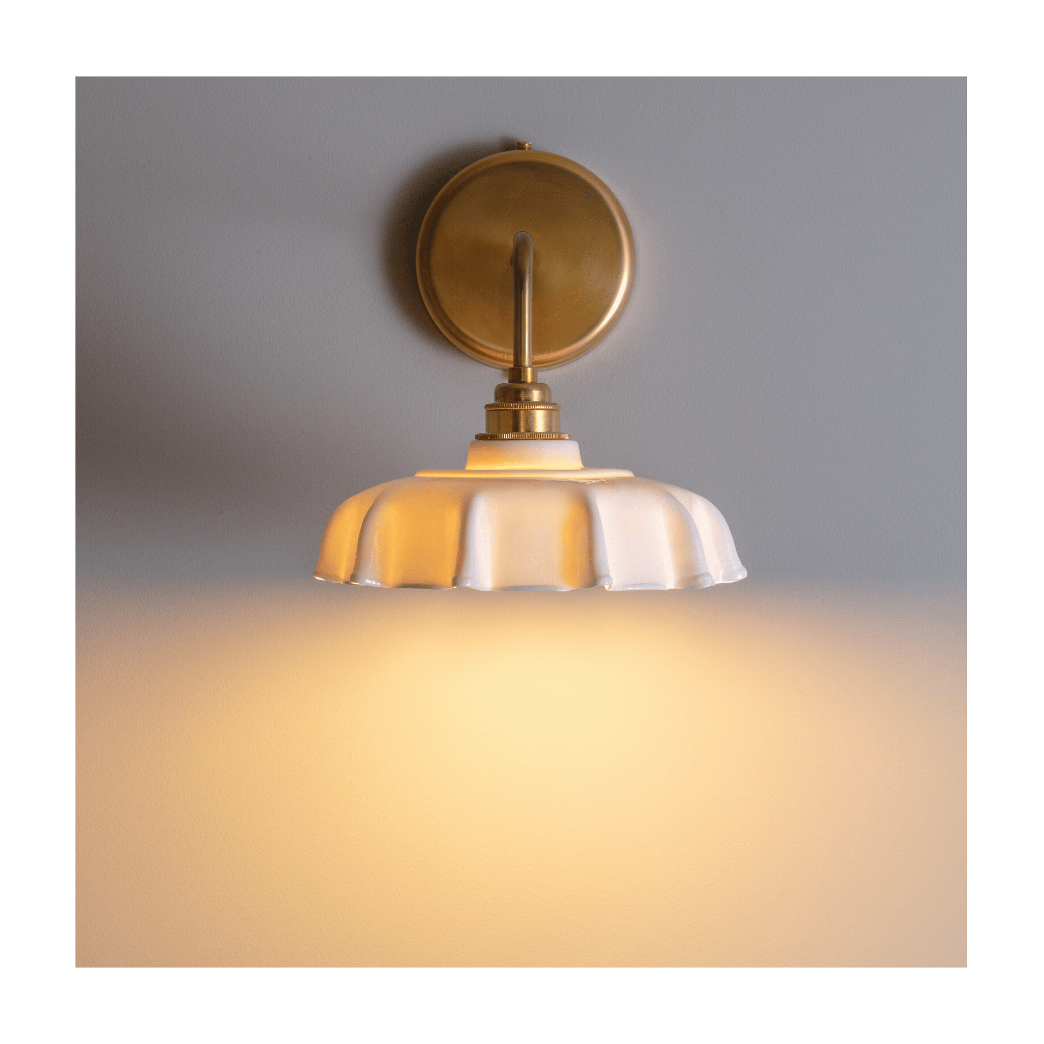 Campbell White Wall Light