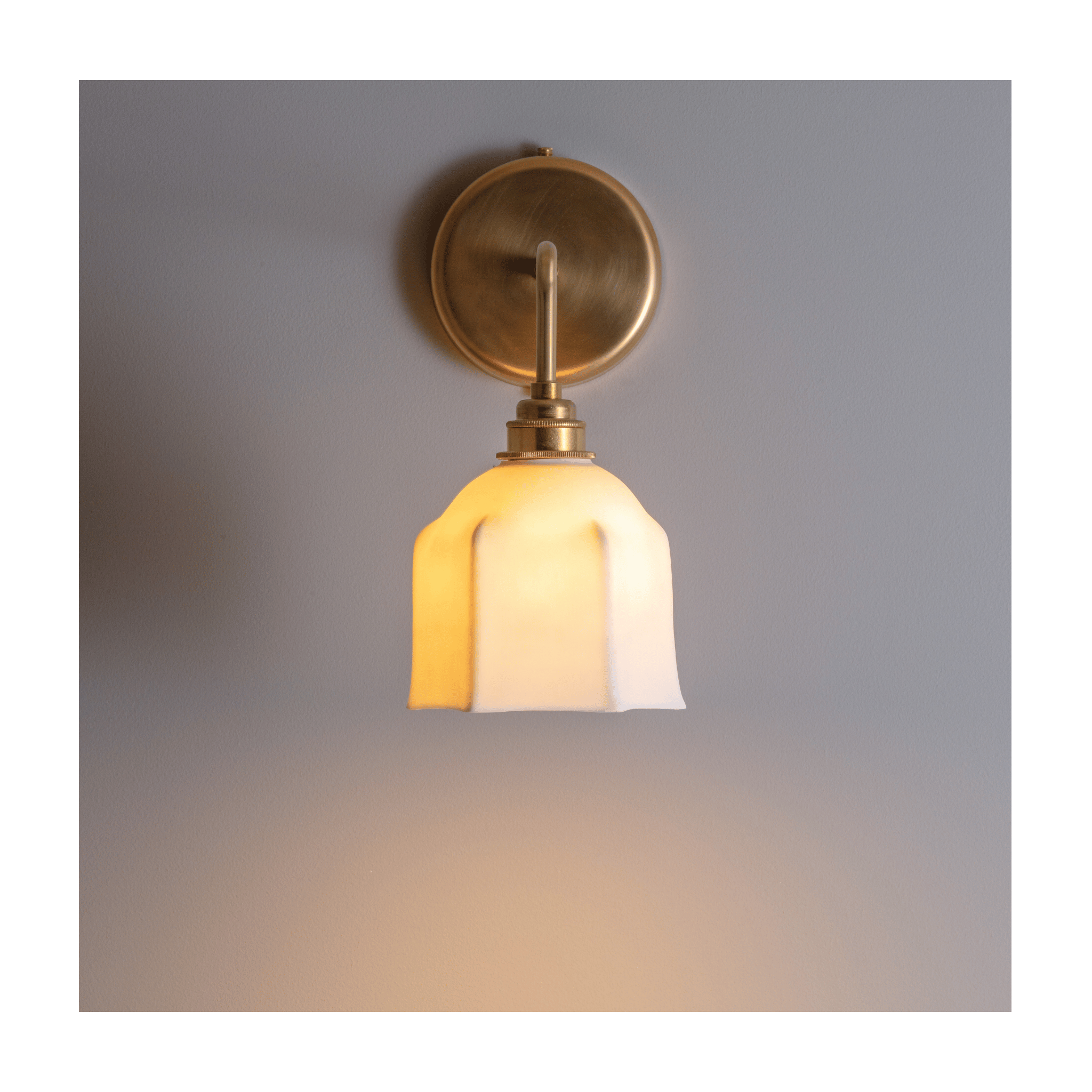 Raglan Fine Bone China Bathroom Wall Light – White