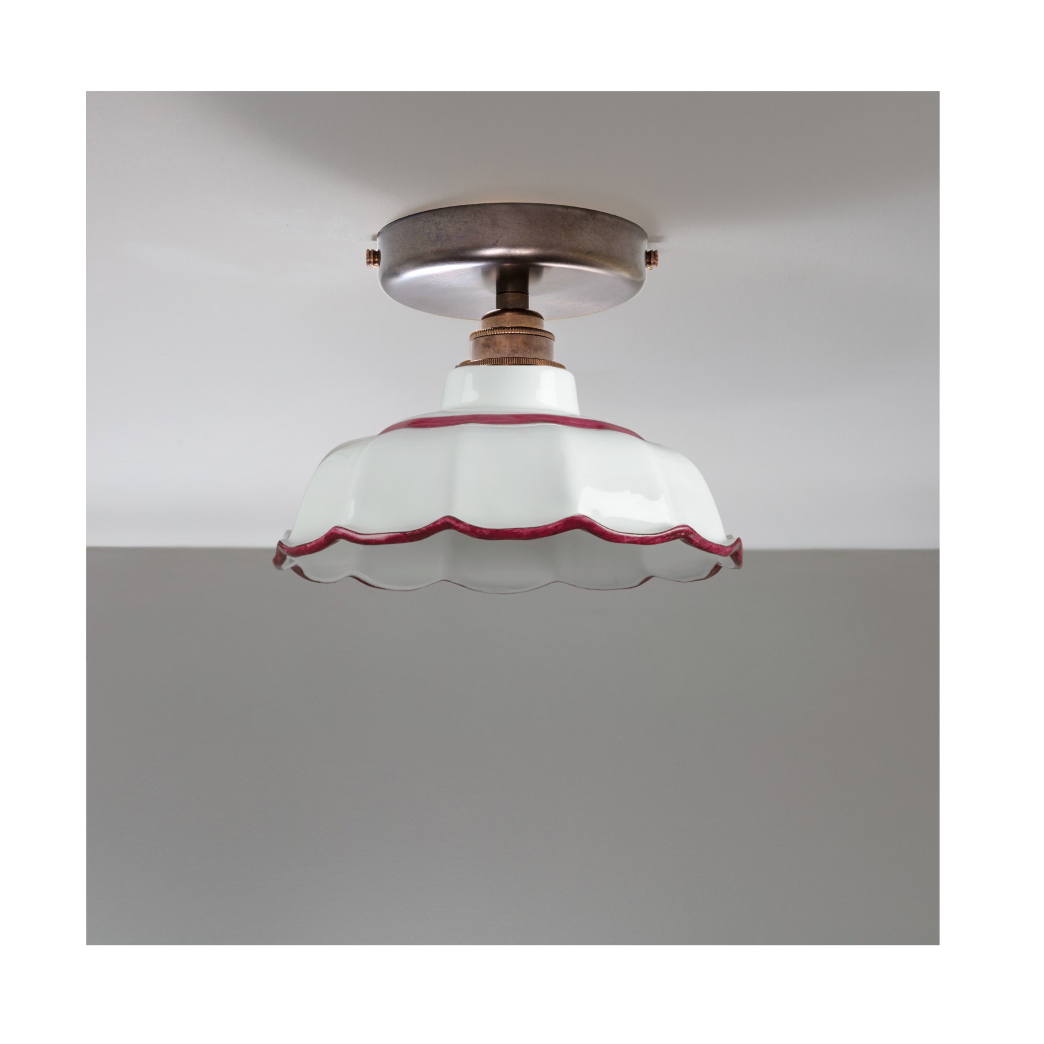 BATHROOM Avalon Hand-painted Trim Flush Mount Light