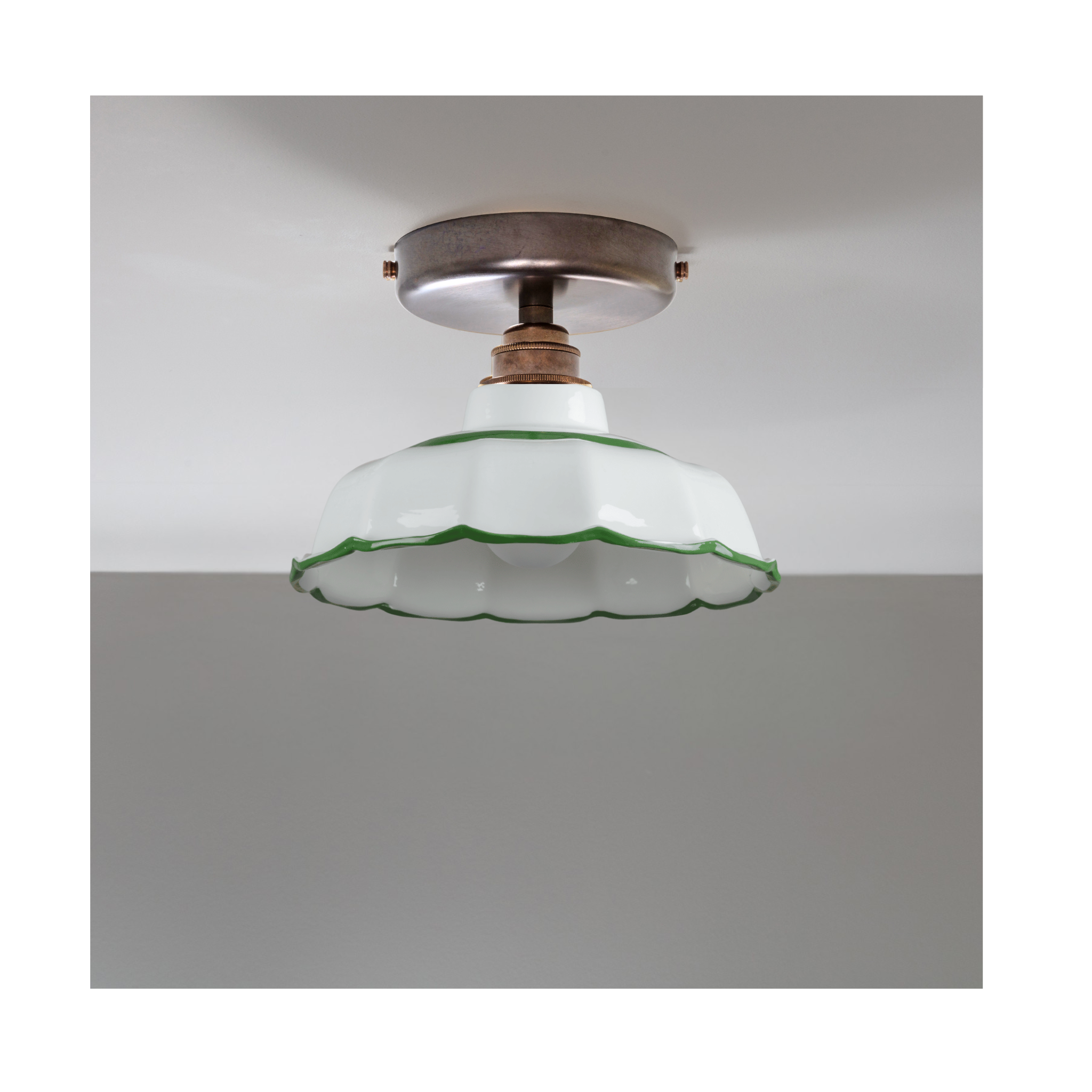 BATHROOM Avalon Hand-painted Trim Flush Mount Light
