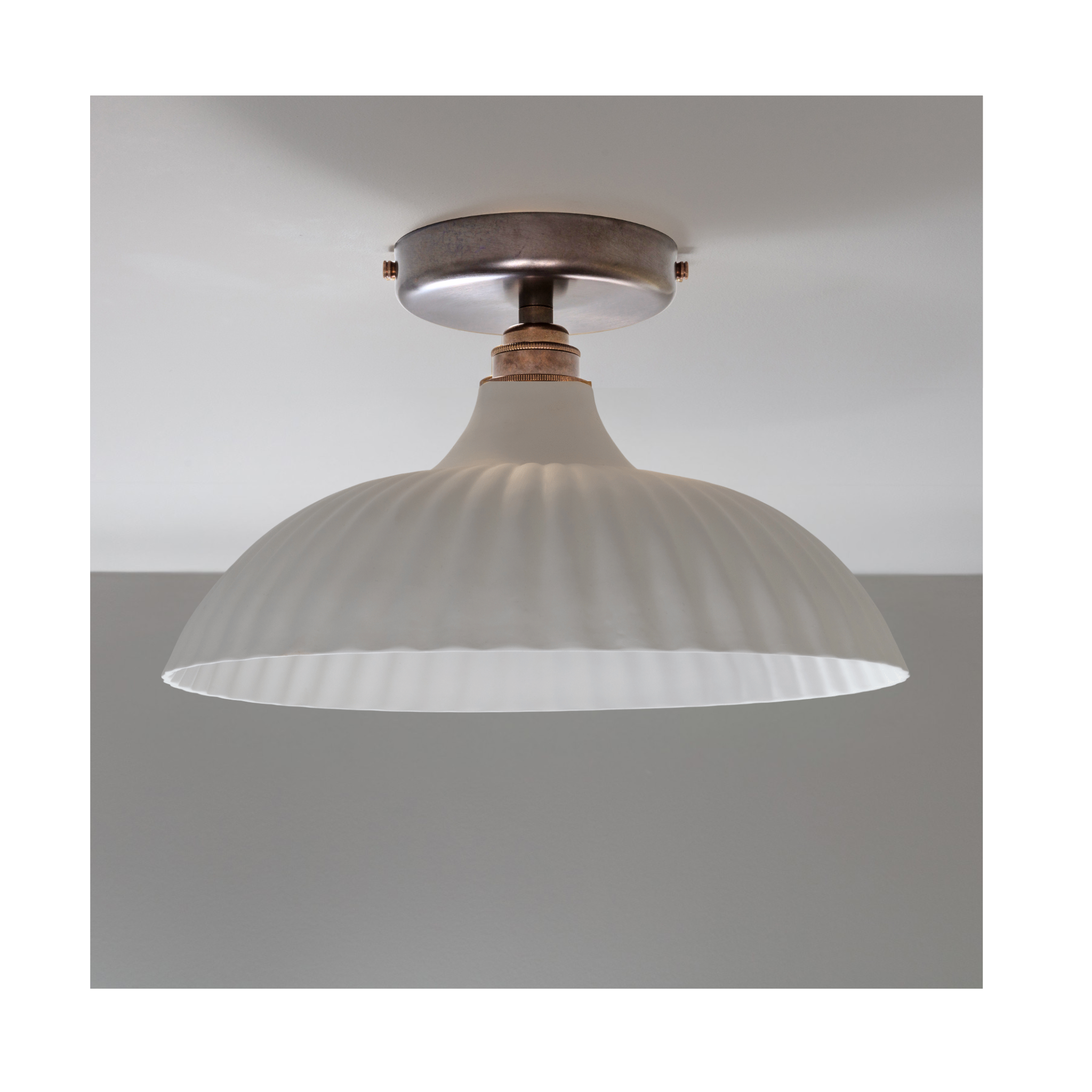 BATHROOM Rialto White Flush Mount Light