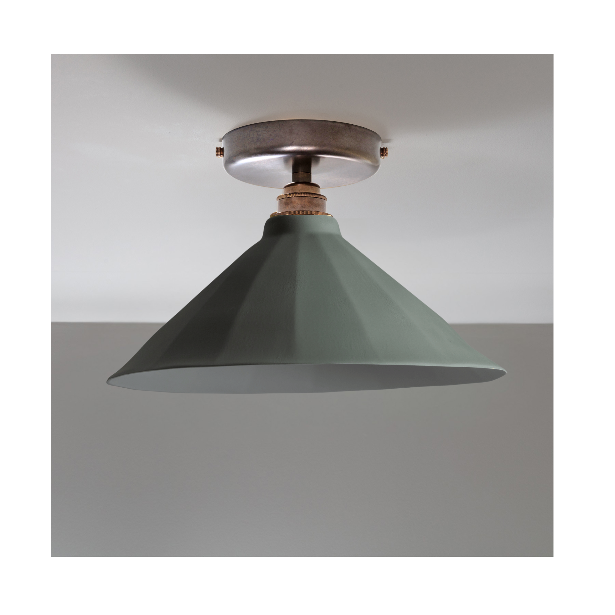 Adelaide Smoked Green Matte Colour Flush Mount Light