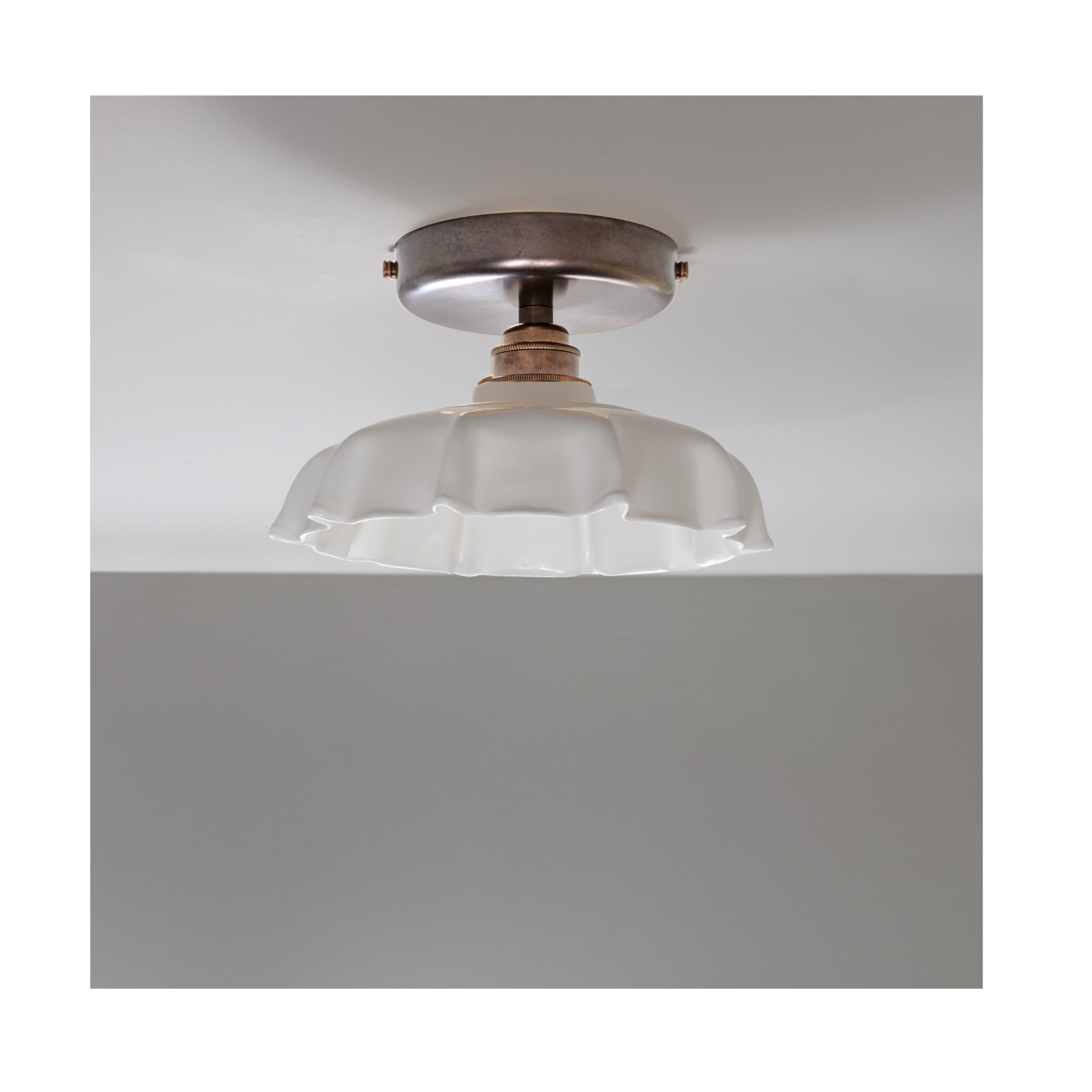 BATHROOM Campbell White Flush Mount Light