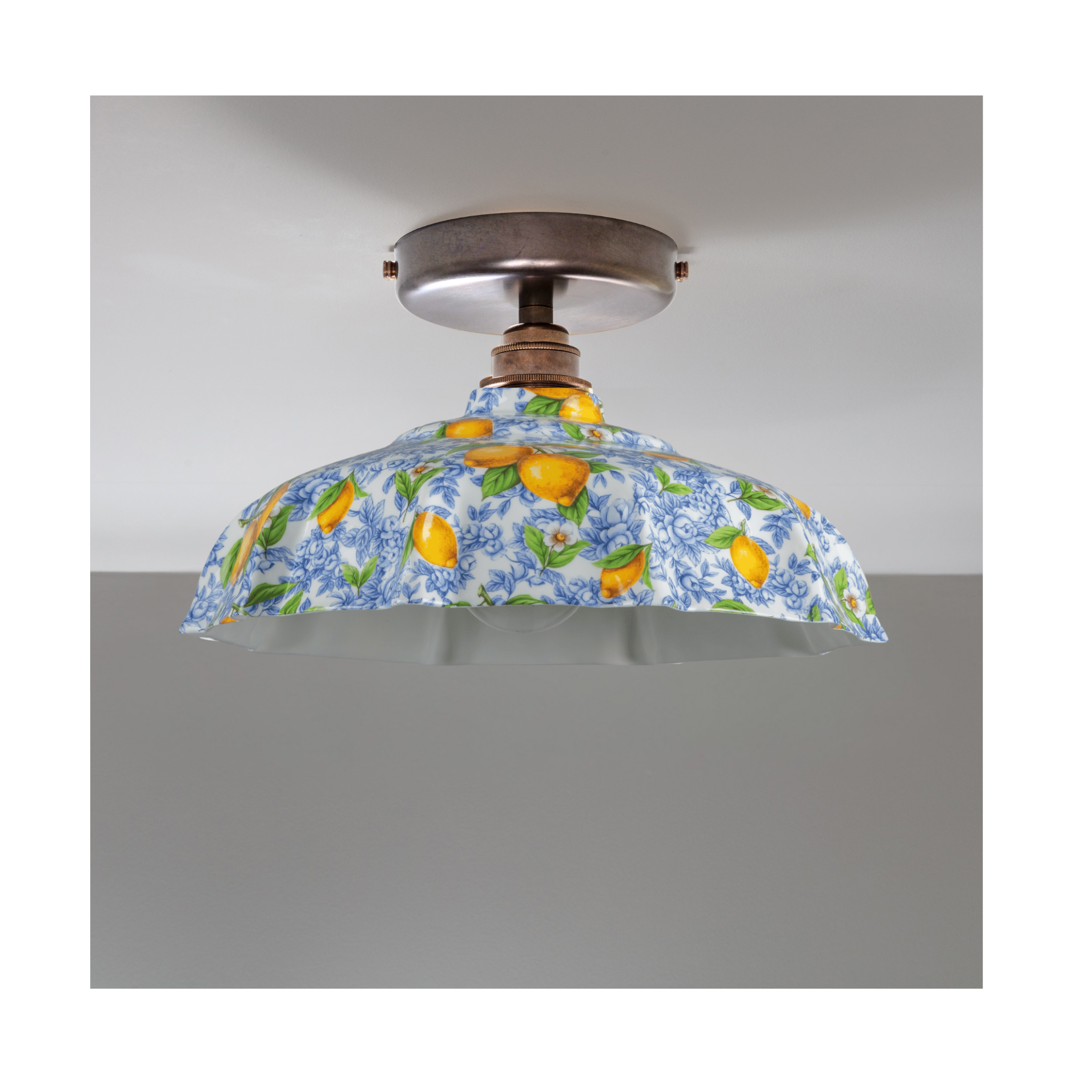 BATHROOM Citroens d'Azur Campbell Pattern Flush Mount Light