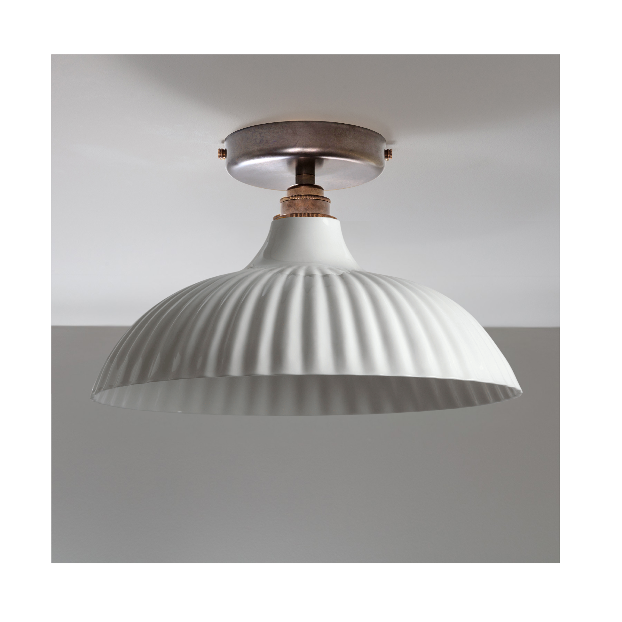 BATHROOM Rialto White Flush Mount Light