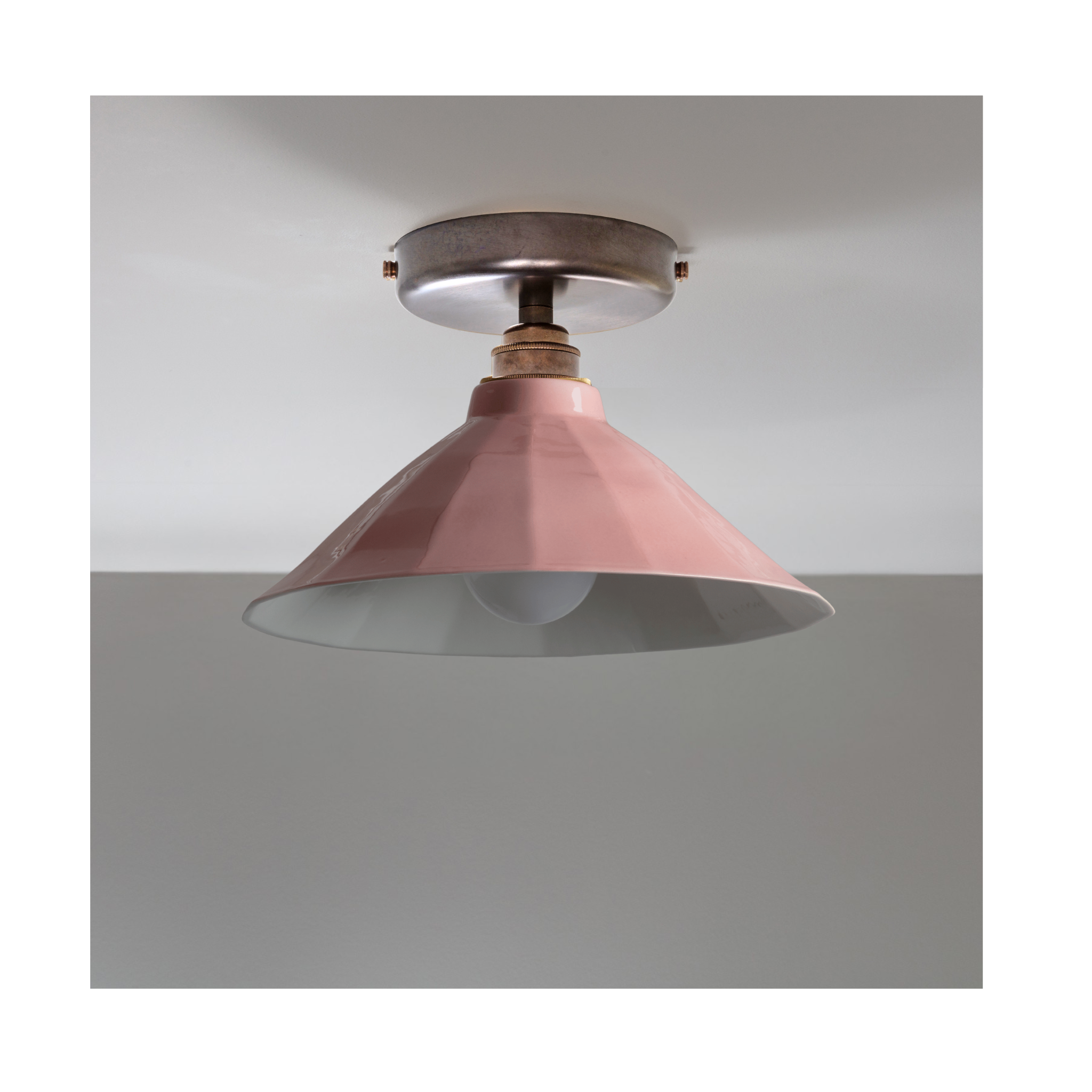 Adelaide Rose Gloss Colour Flush Mount Light