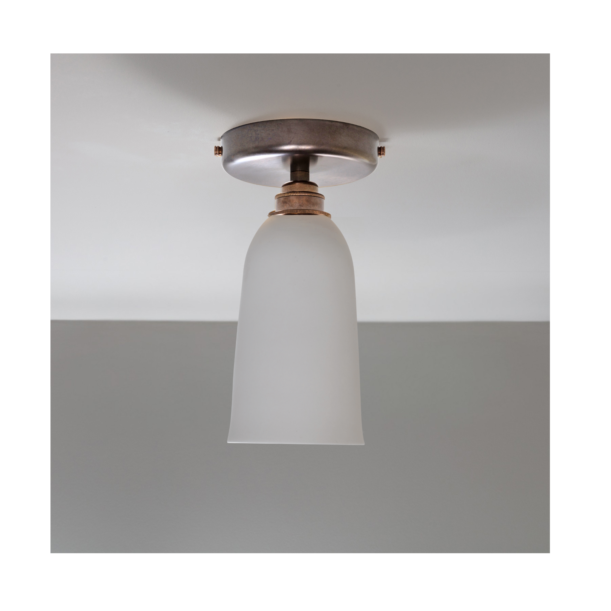 BATHROOM Small Plex Flush Mount Light