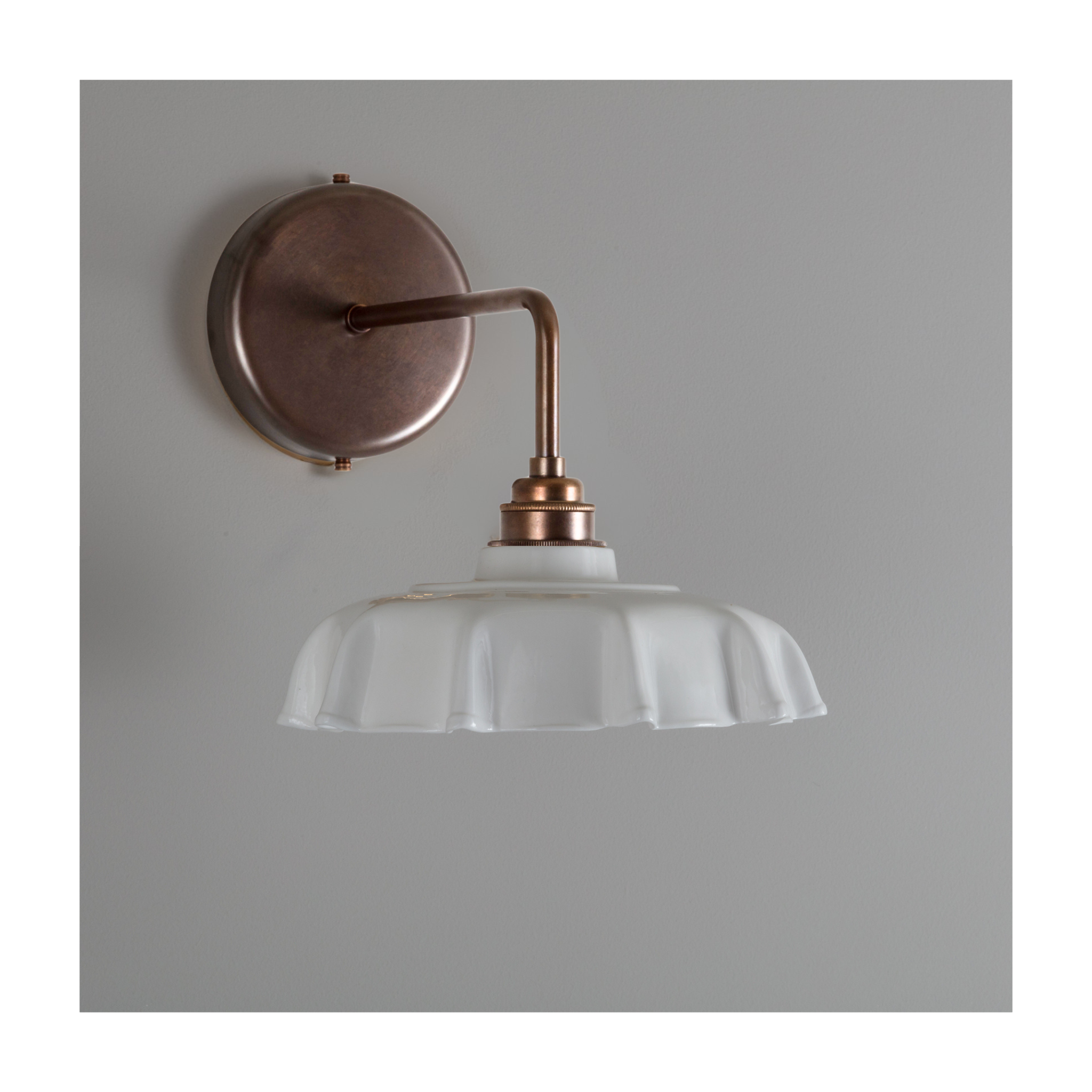 Campbell Fine Bone China Wall Light - White