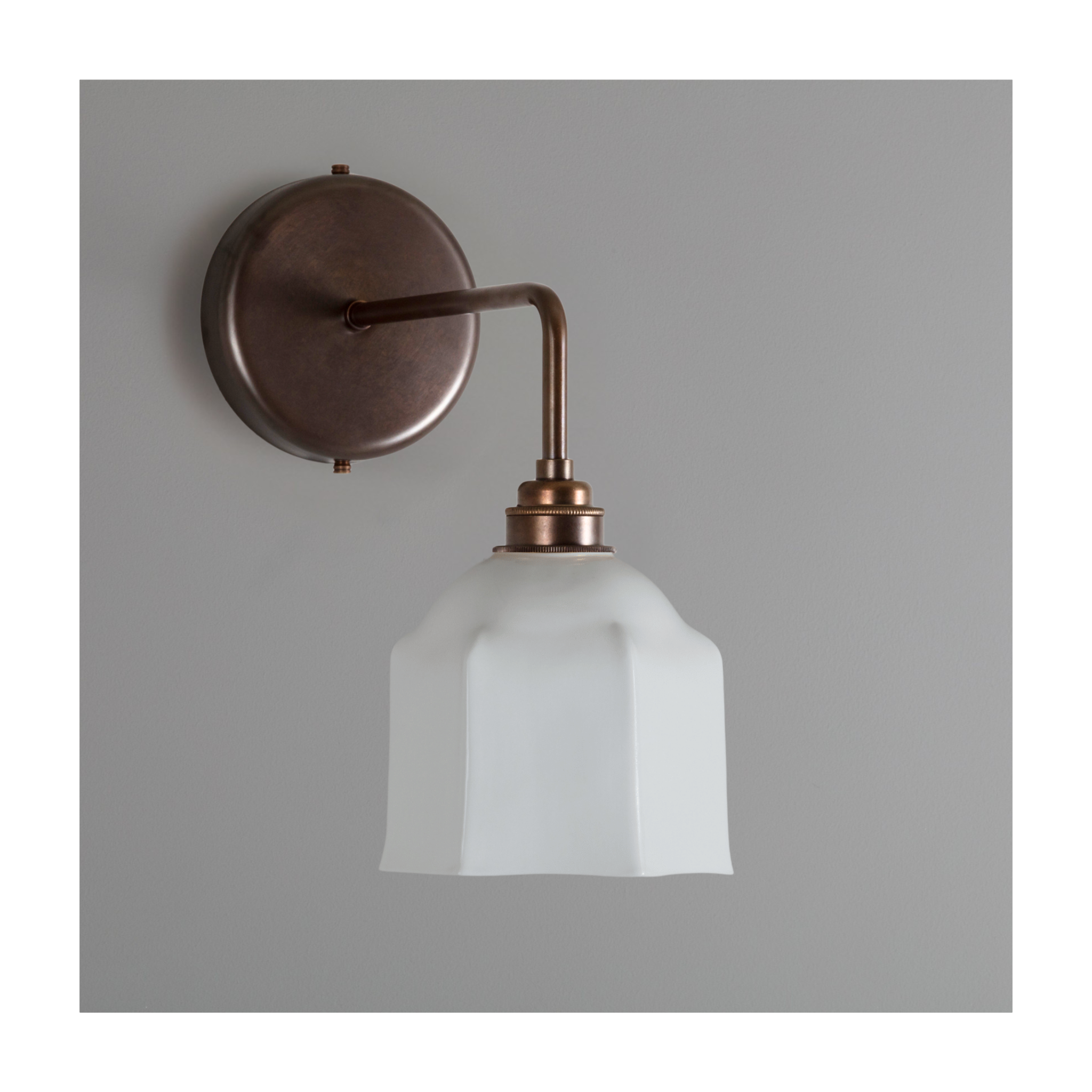 Raglan Fine Bone China Bathroom Wall Light – White