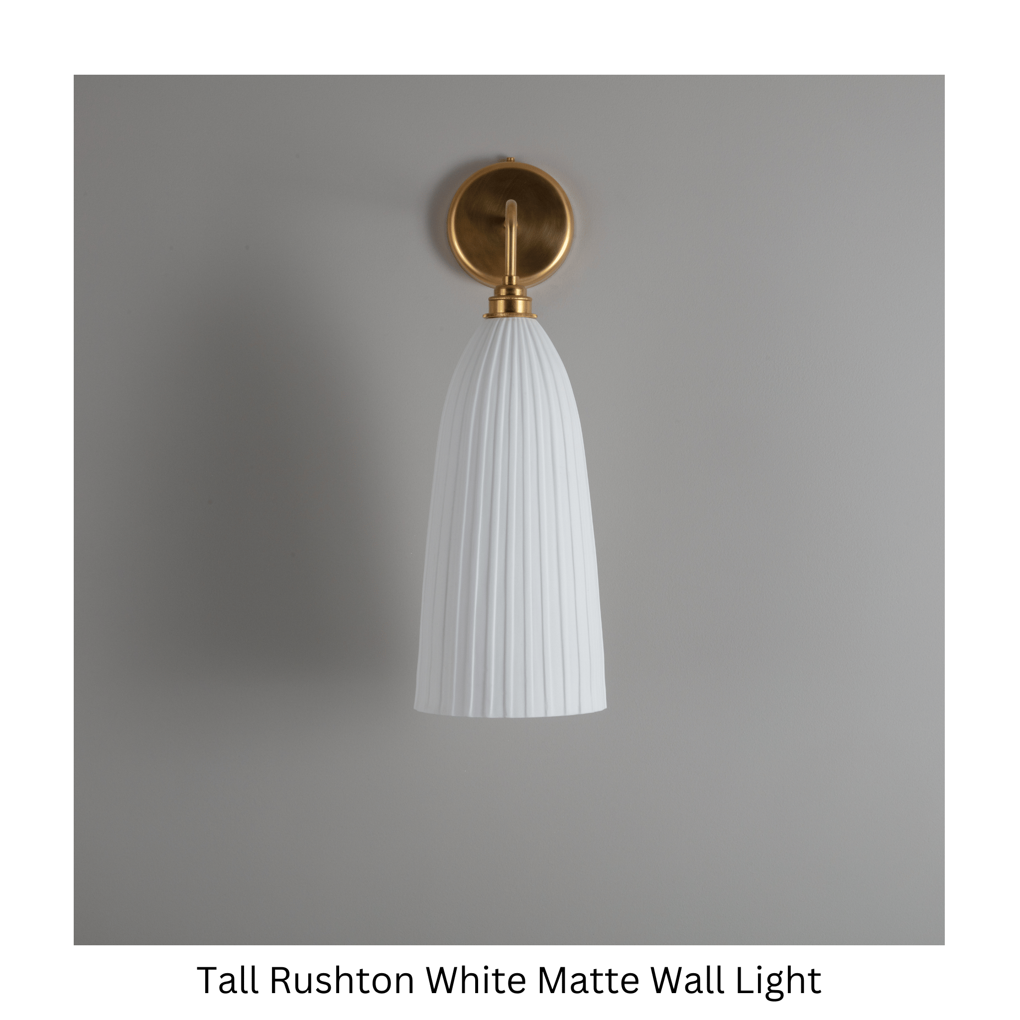BATHROOM Rushton Tall White Matte Wall Light