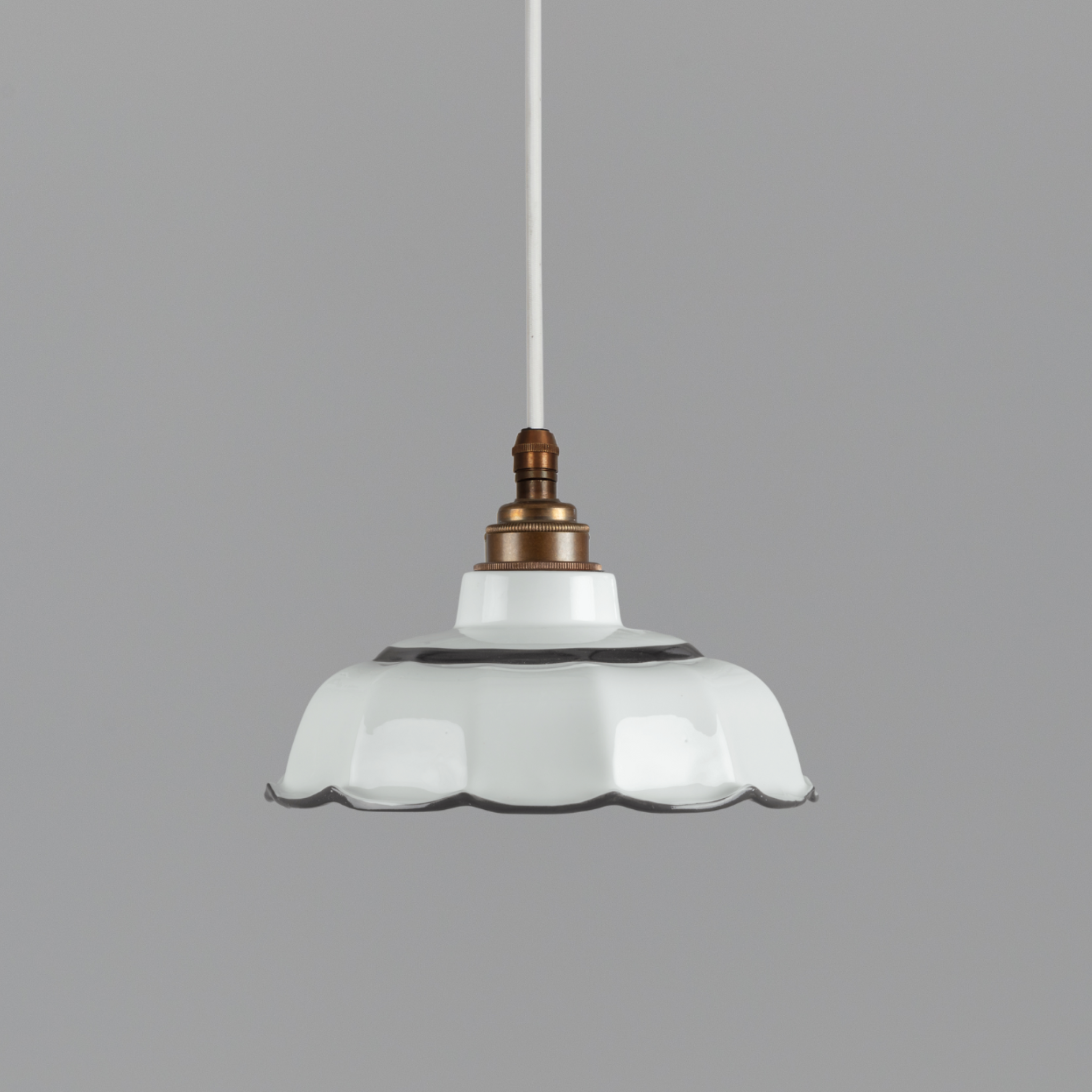Avalon Black Hand-painted Trim Pendant