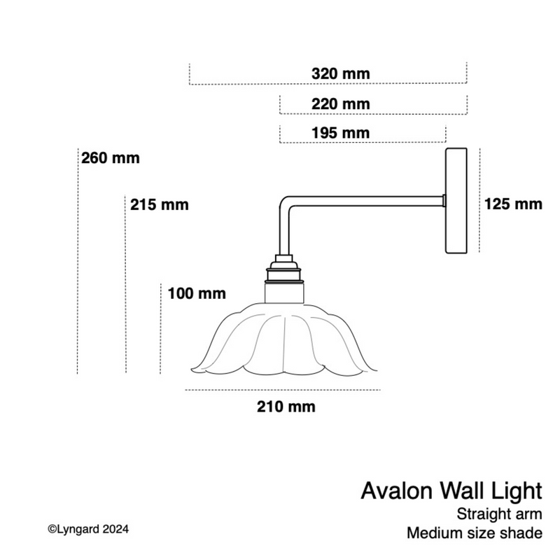 BATHROOM Avalon White Wall Light specifications