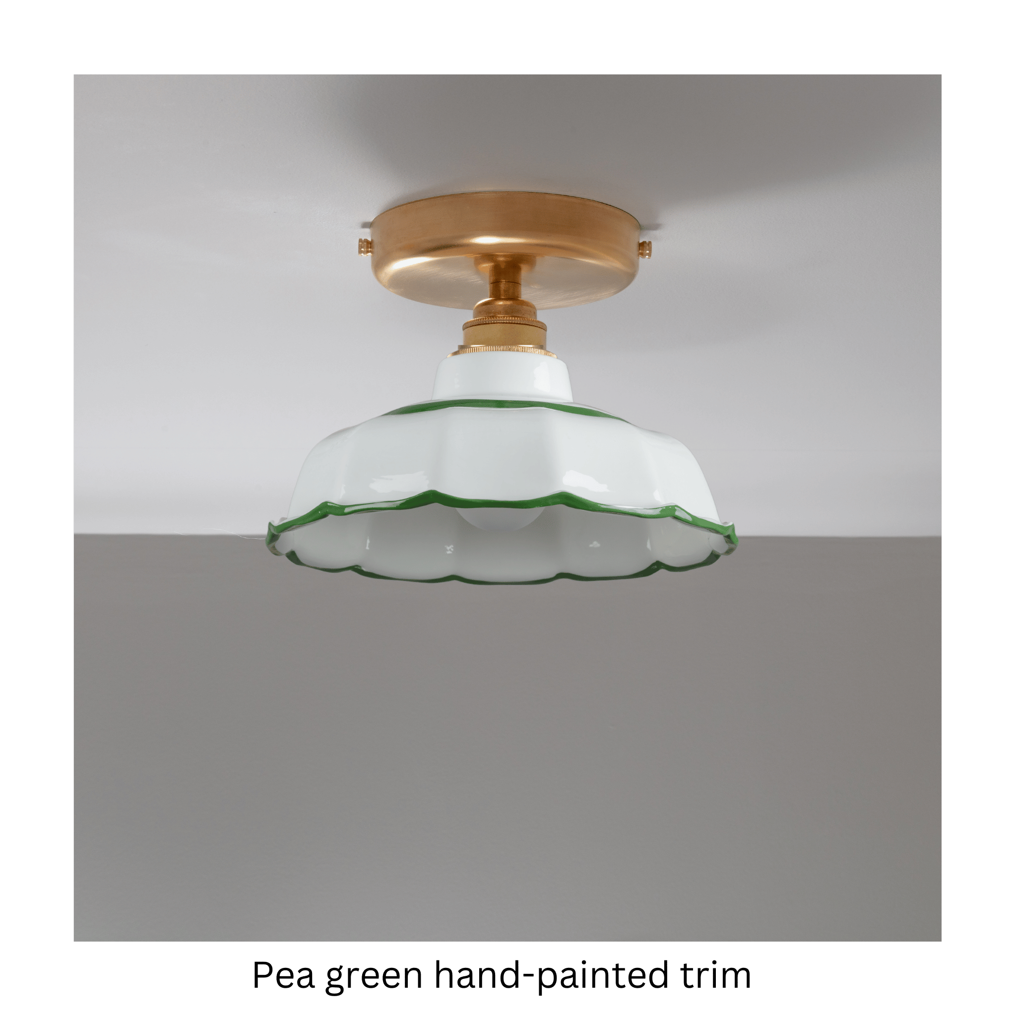 BATHROOM Avalon Hand-painted Trim Flush Mount Light