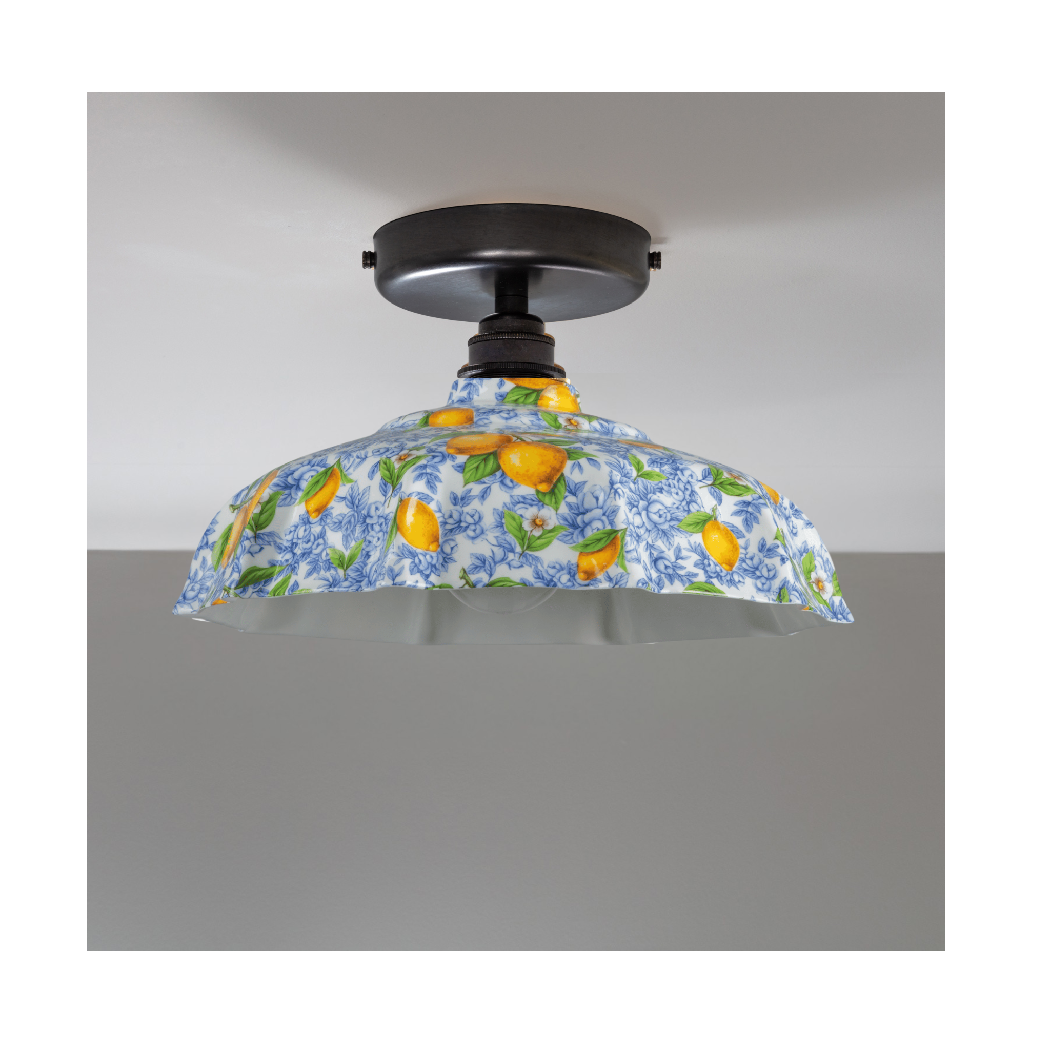 BATHROOM Citroens d'Azur Campbell Pattern Flush Mount Light