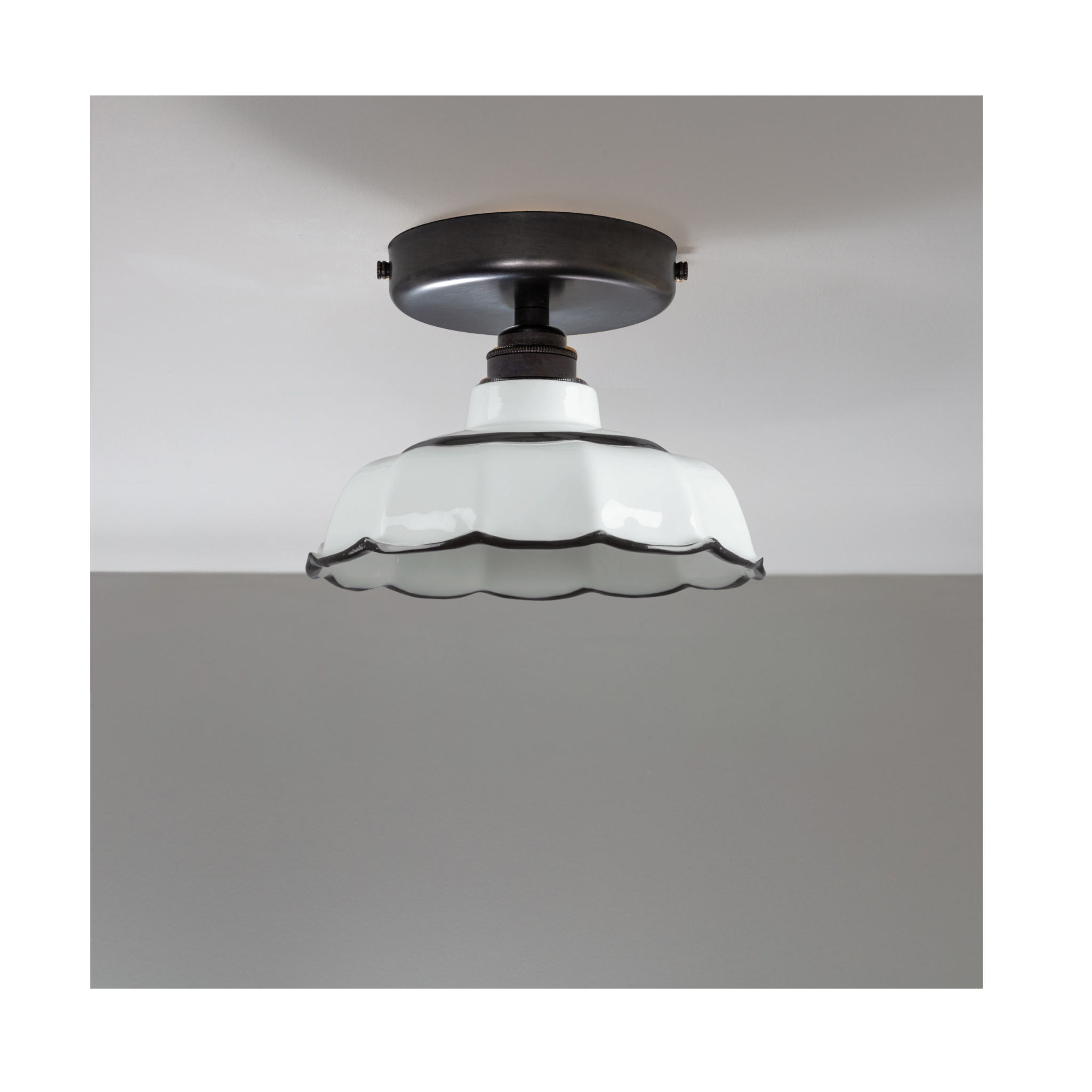 BATHROOM Avalon Hand-painted Trim Flush Mount Light
