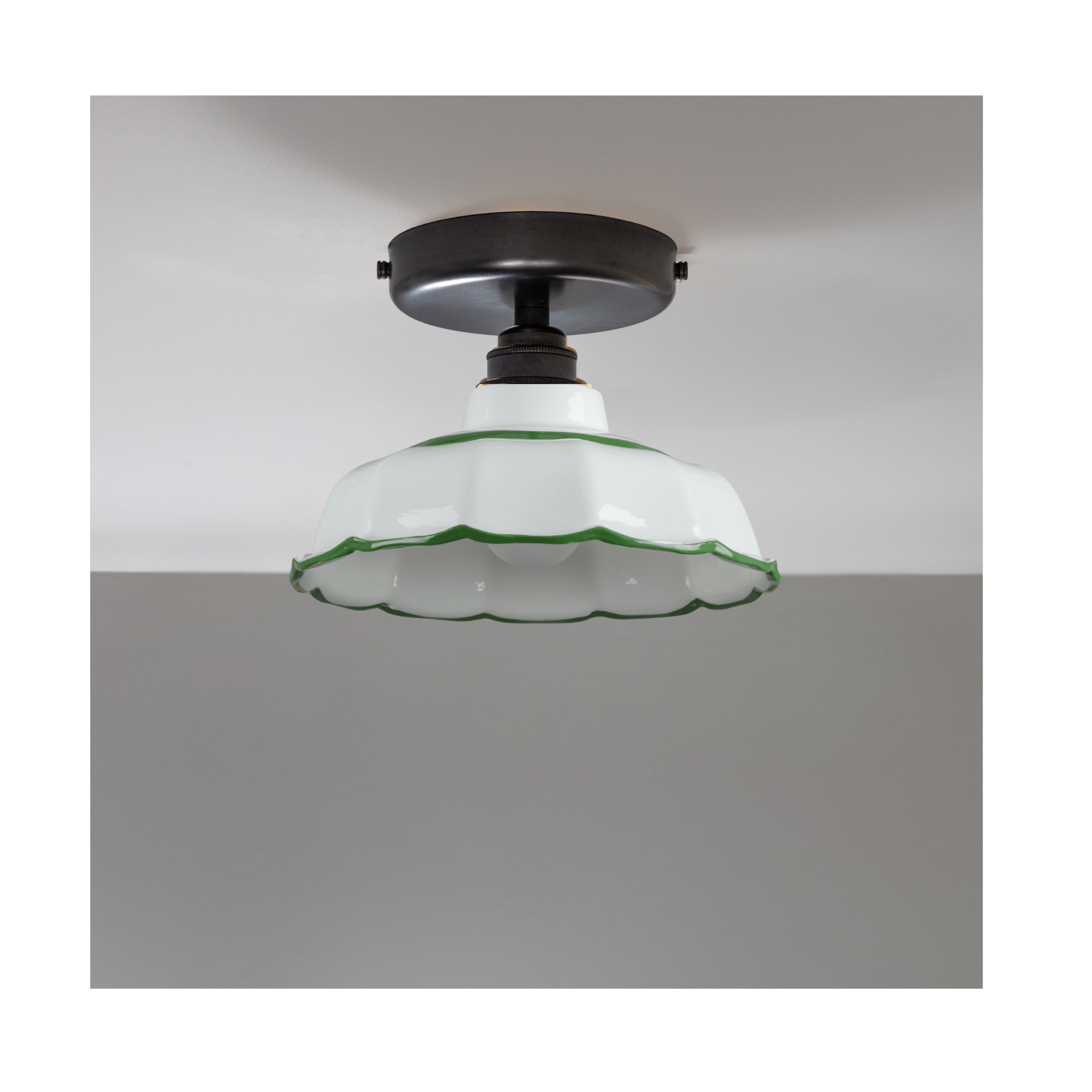 BATHROOM Avalon Hand-painted Trim Flush Mount Light