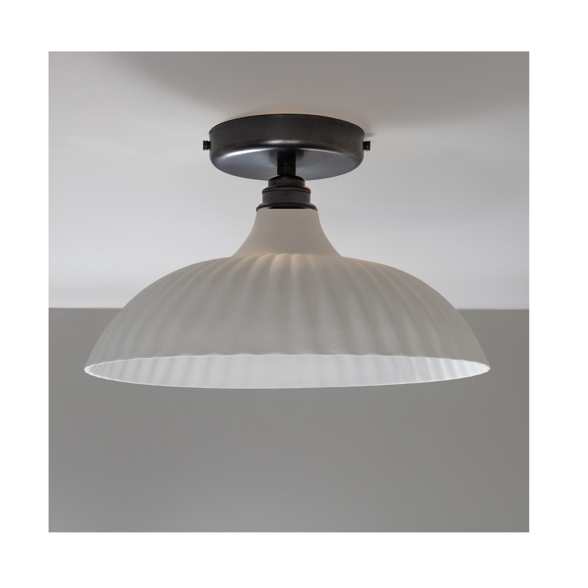 BATHROOM Rialto White Flush Mount Light