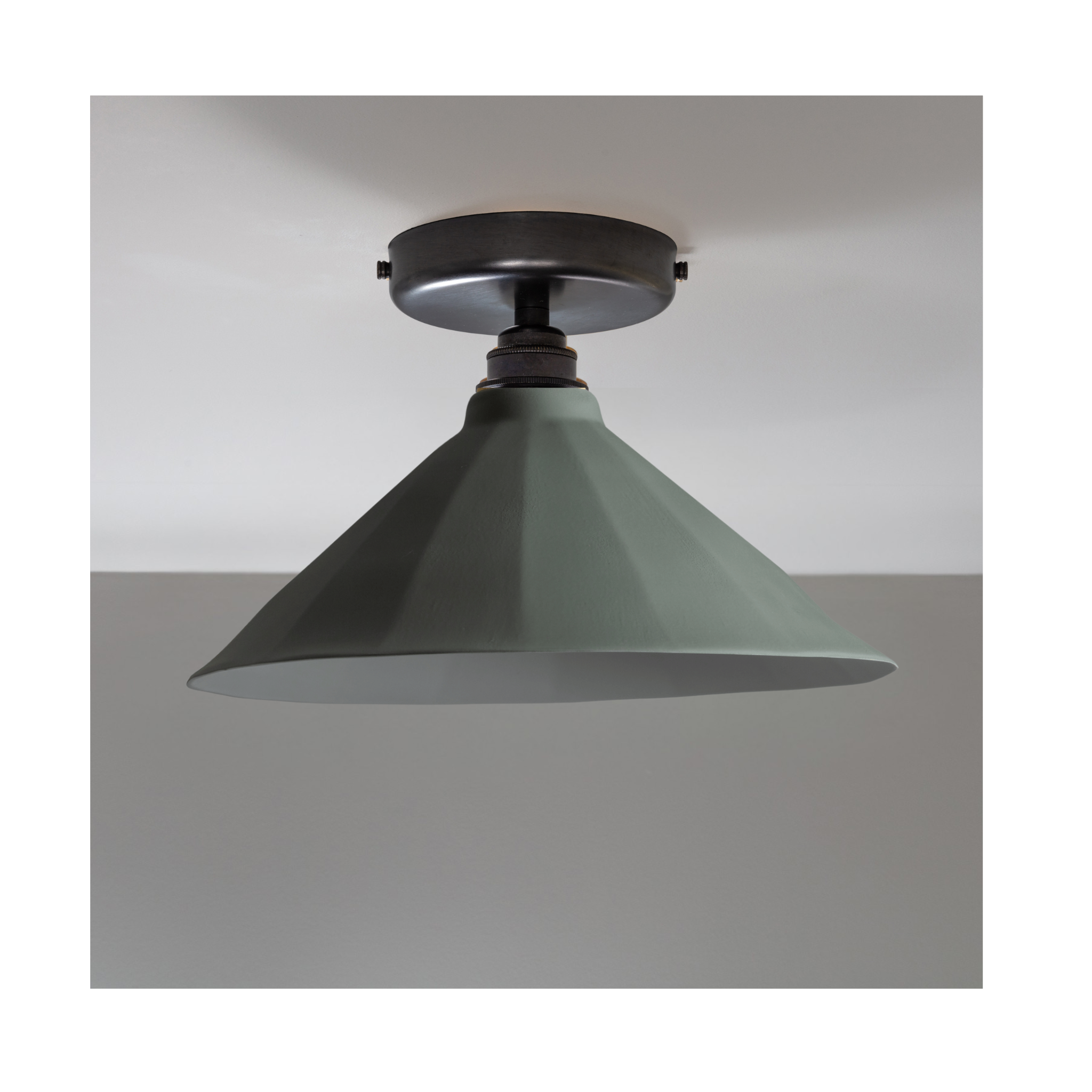 Adelaide Smoked Green Matte Colour Flush Mount Light