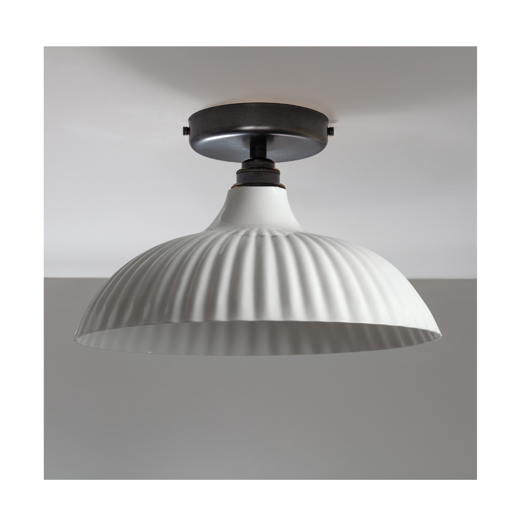 BATHROOM Rialto White Flush Mount Light