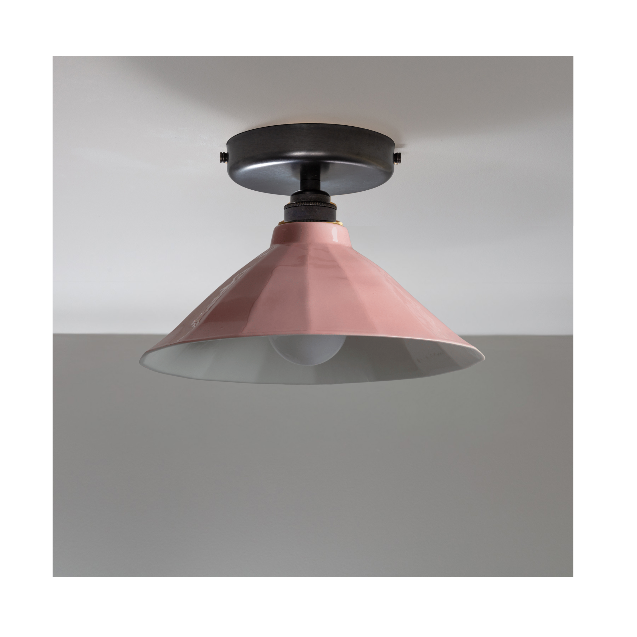 Adelaide Rose Gloss Colour Flush Mount Light