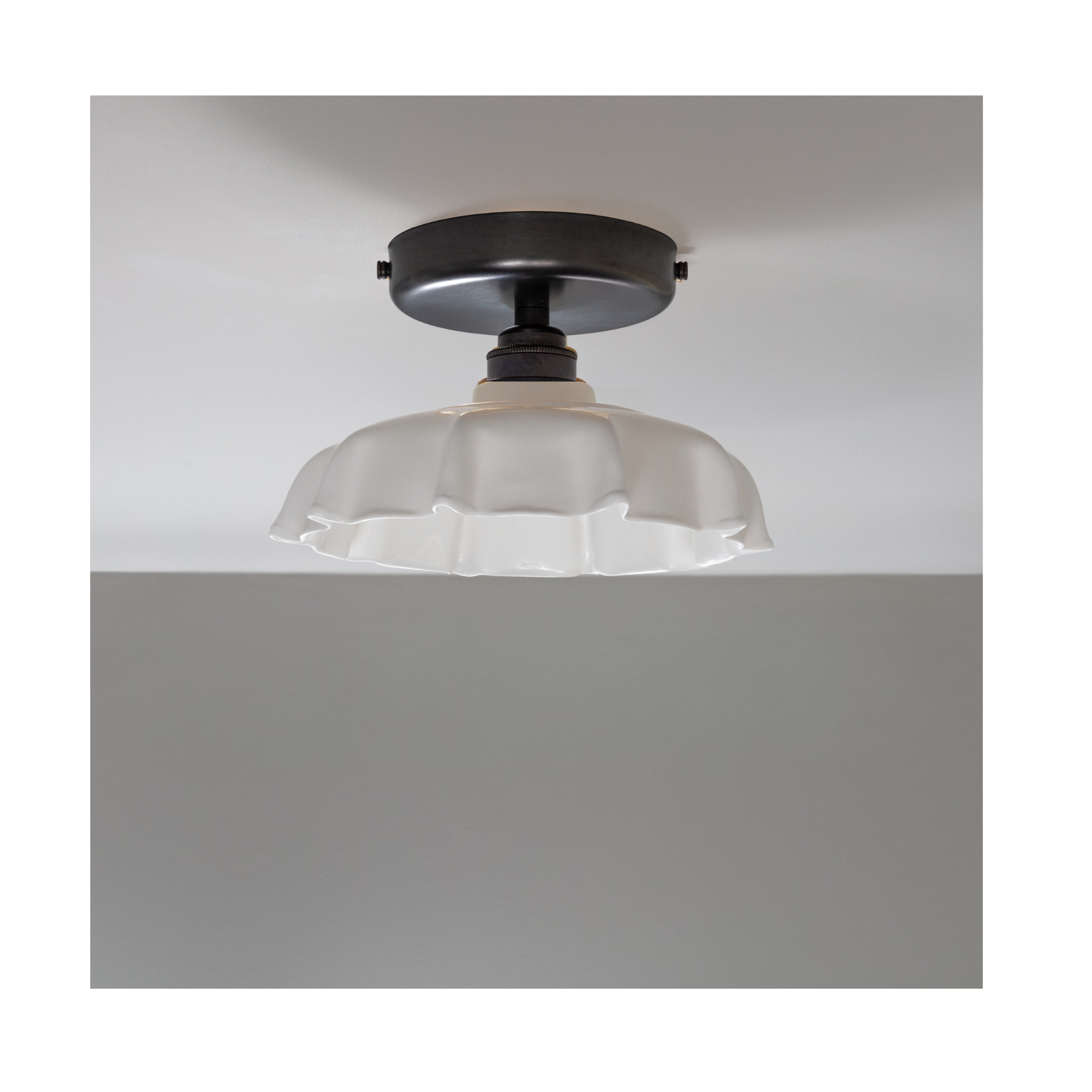 BATHROOM Campbell White Flush Mount Light