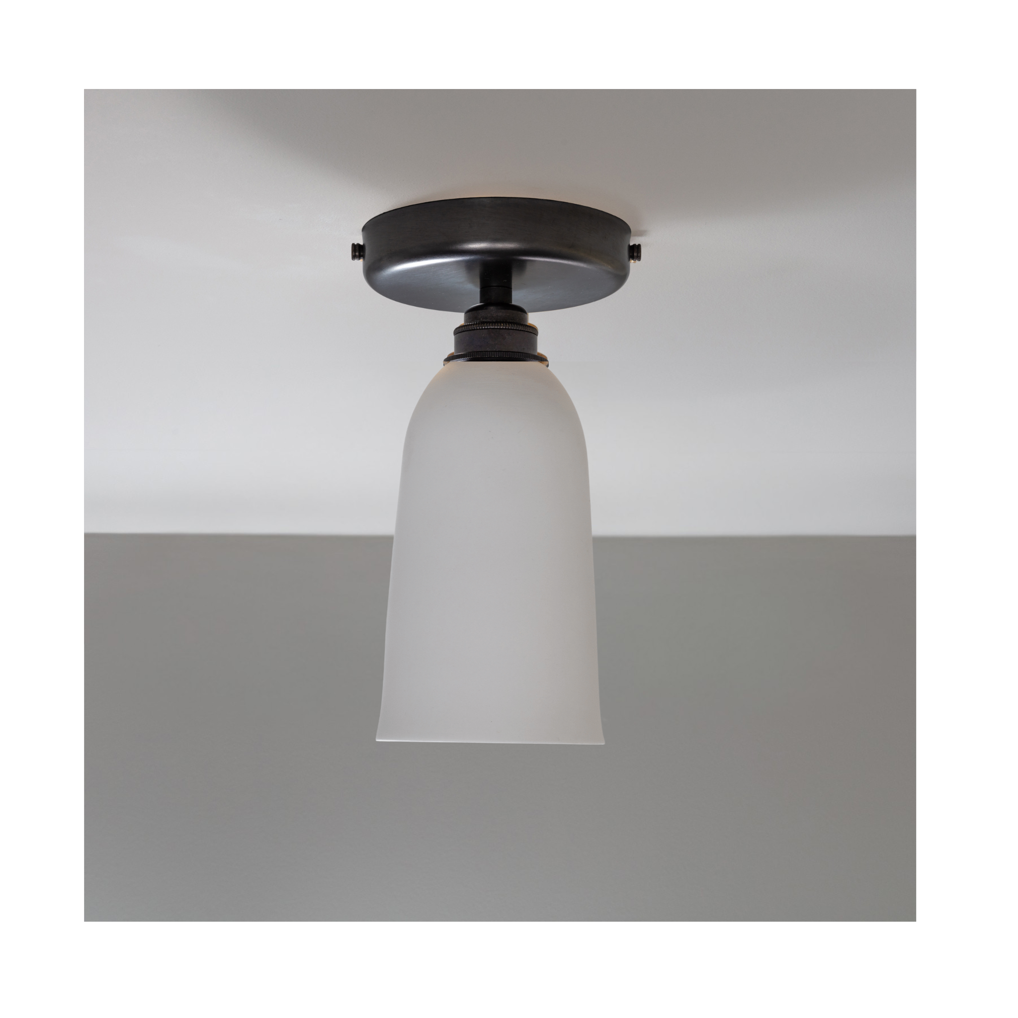 BATHROOM Small Plex Flush Mount Light