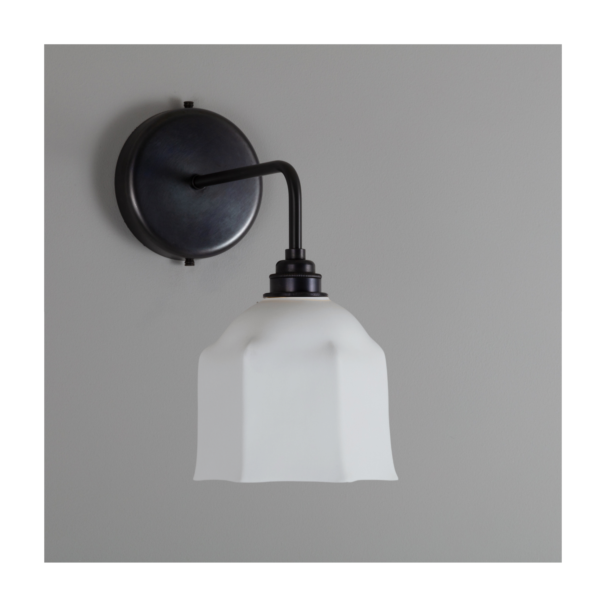 Raglan Fine Bone China Bathroom Wall Light – White