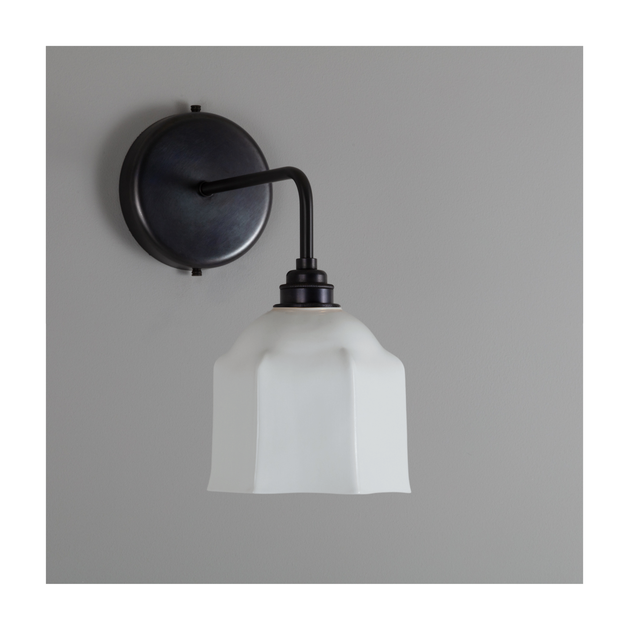 Raglan Fine Bone China Bathroom Wall Light – White