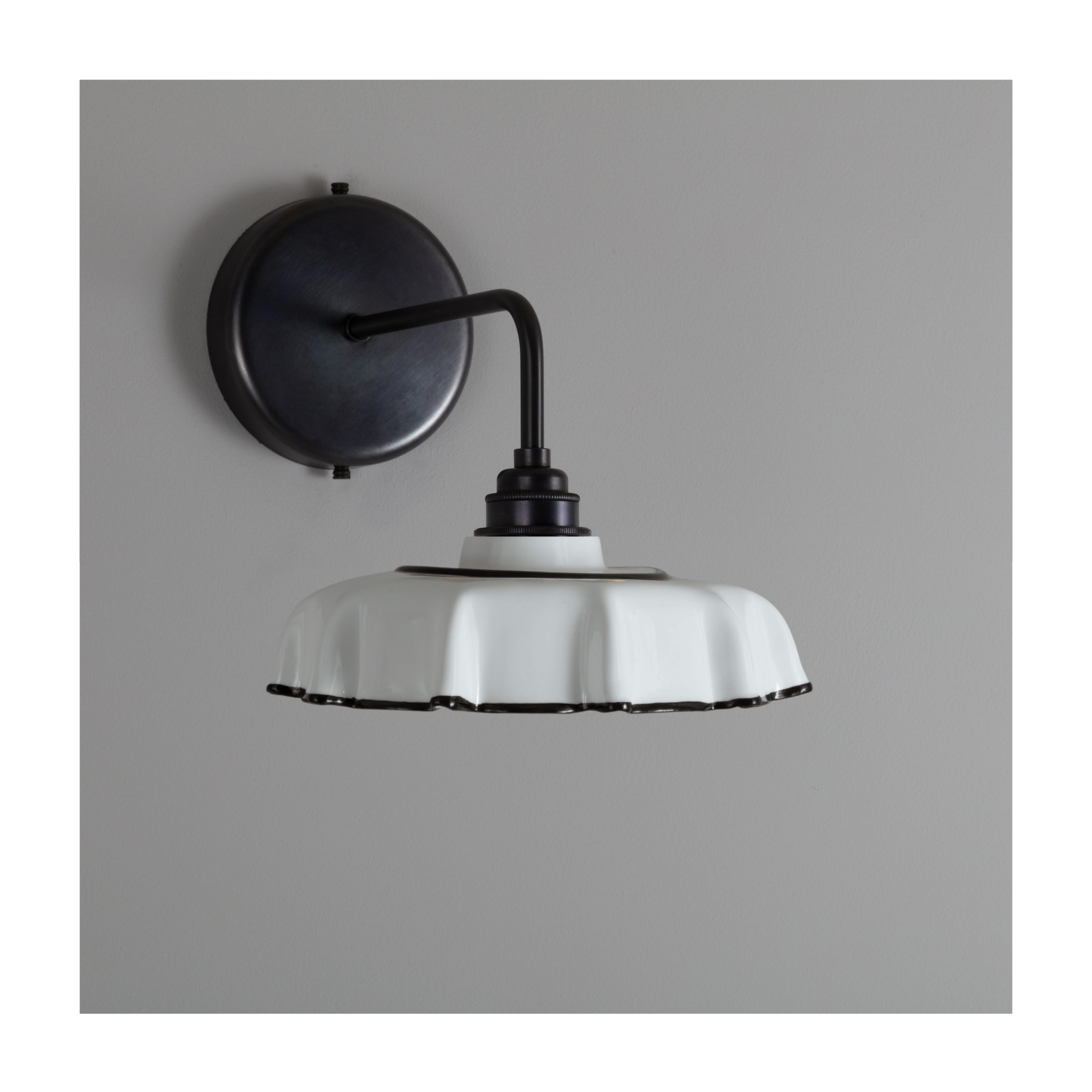 BATHROOM Black Campbell Hand-painted Trim Wall Light