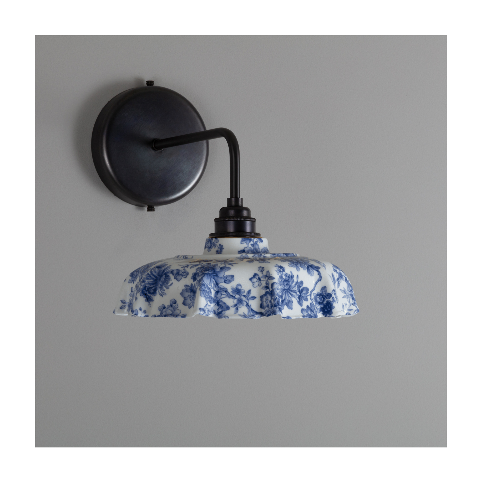 Campbell Blue Imari Pattern Wall Light