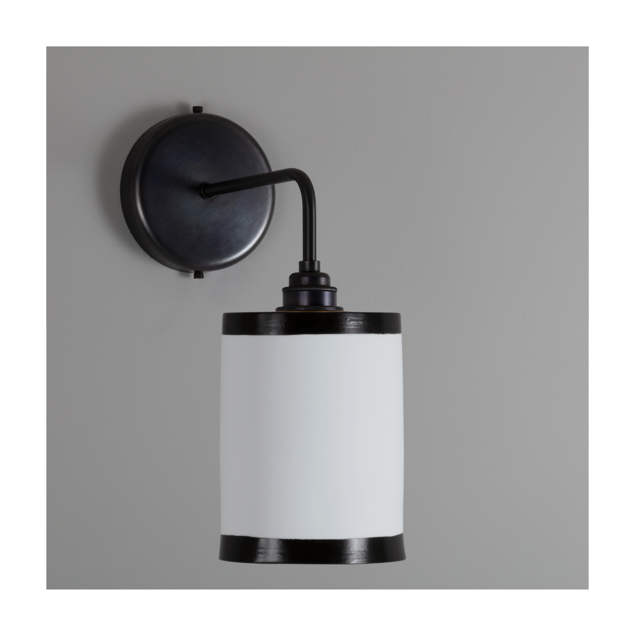 BATHROOM Black Bradwell Hand-painted Trim Wall Light