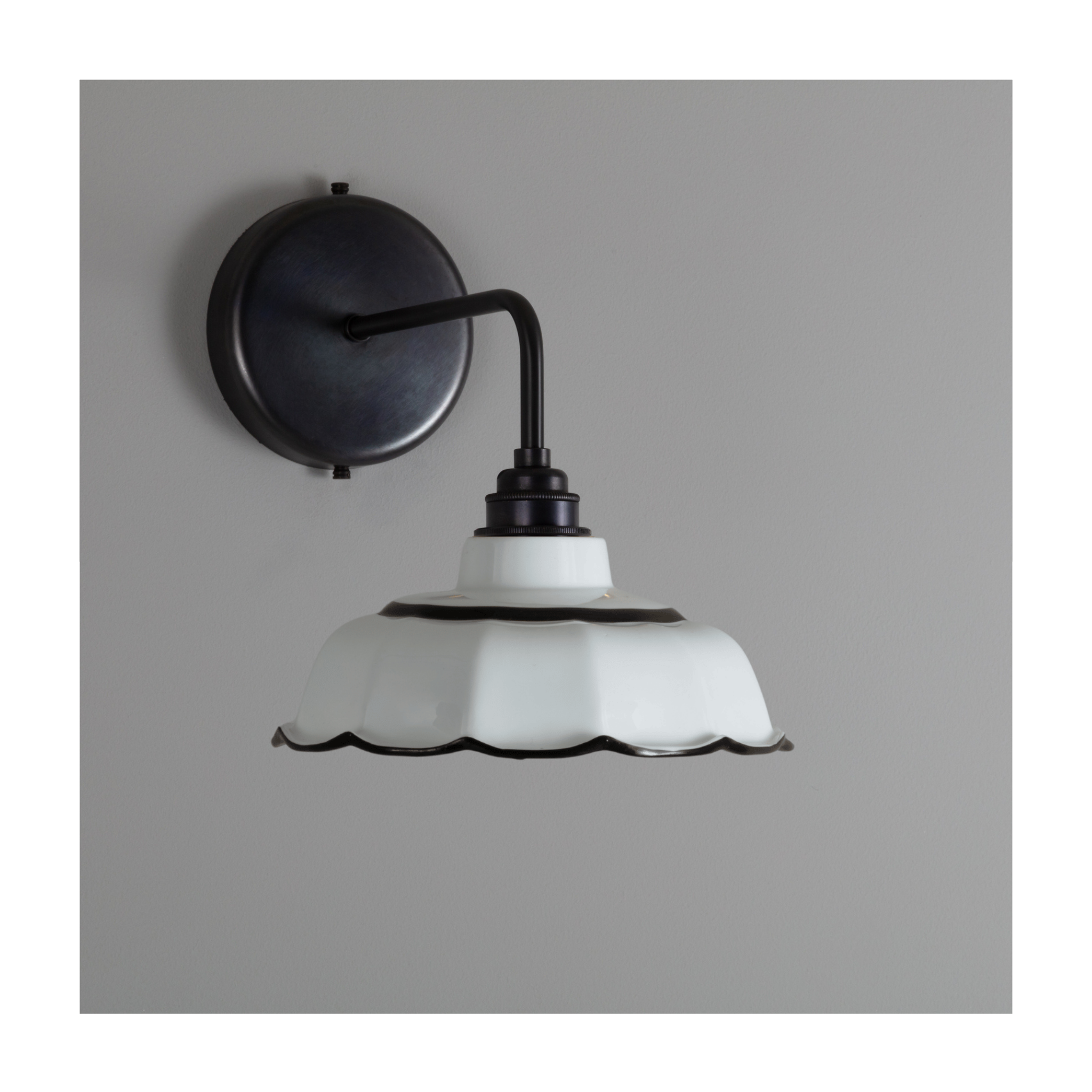 Avalon Hand-painted Black Trim Wall Light