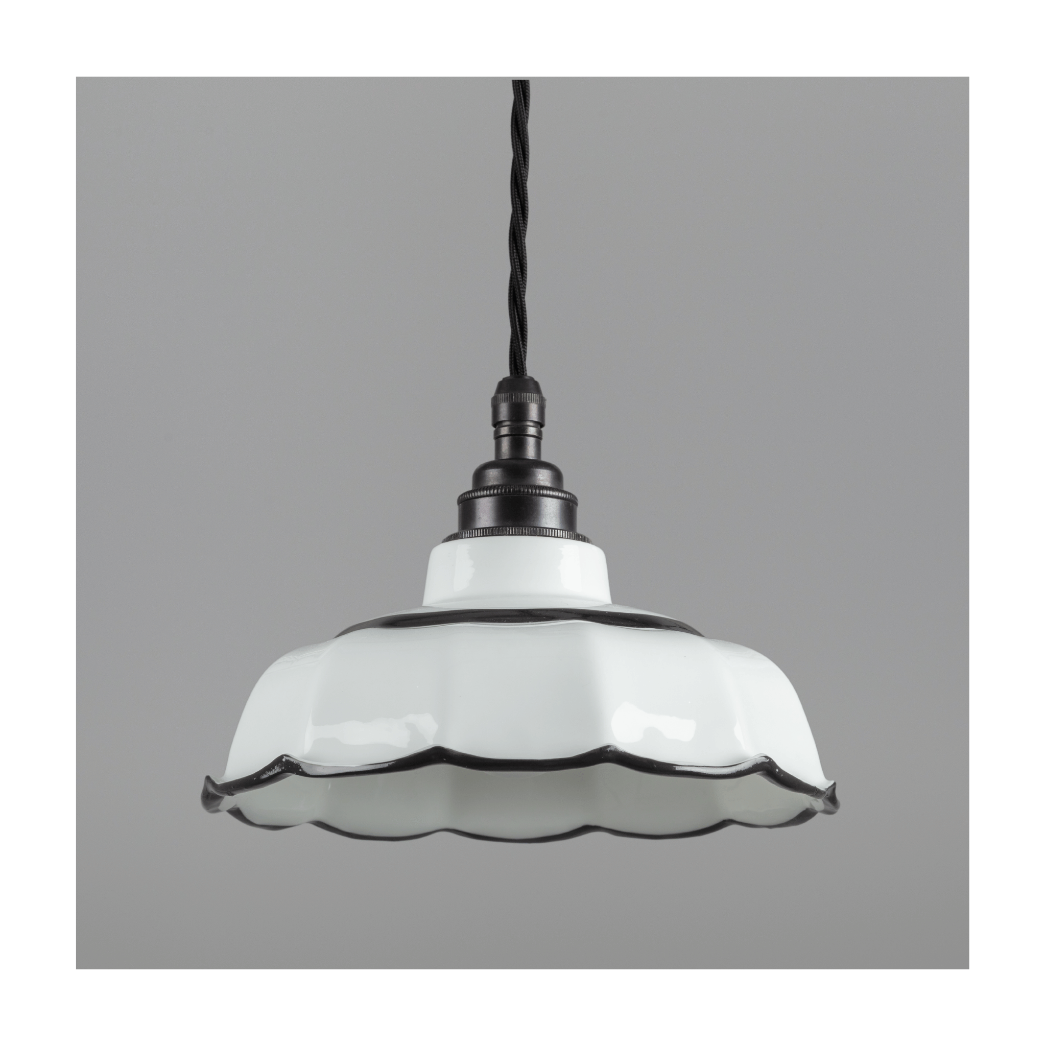 Avalon Black Hand-painted Trim Pendant